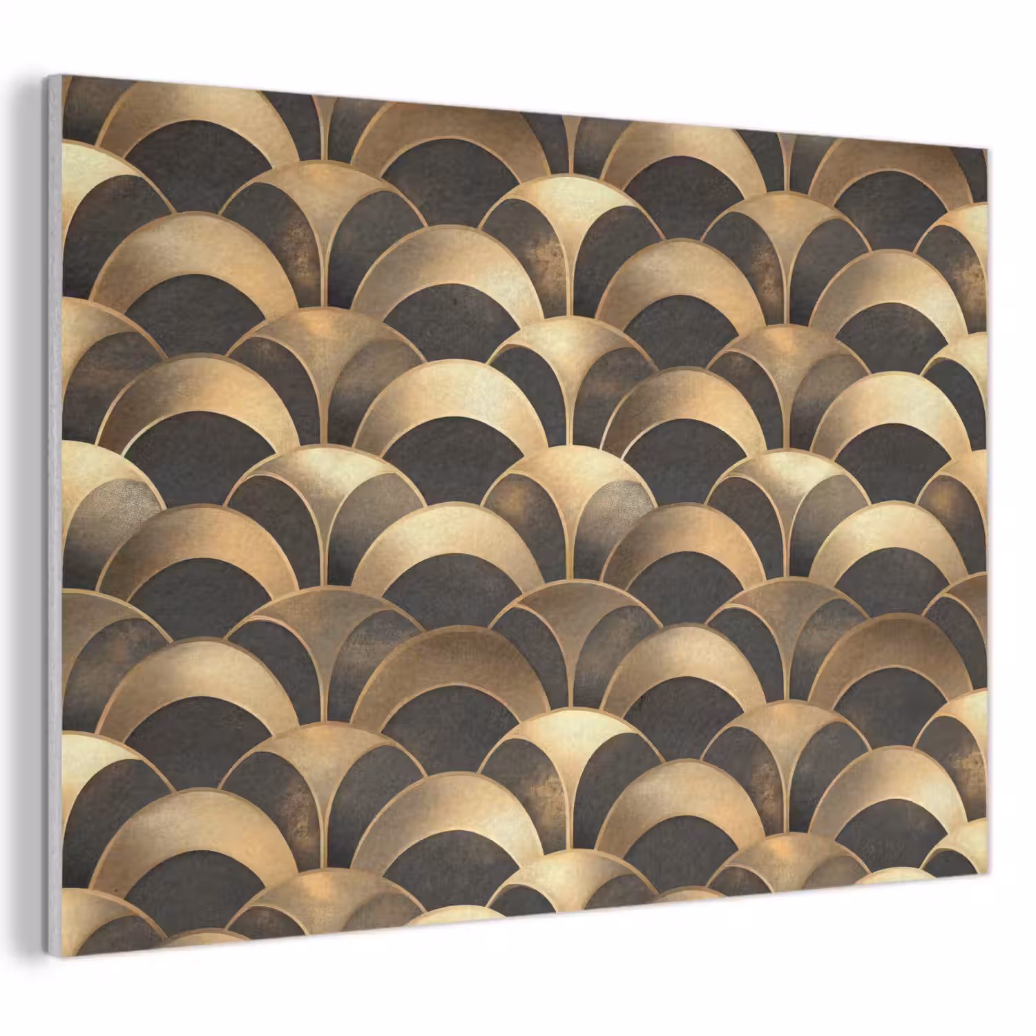Schubben - Structuur - Goud PET vilt klein 837 -3d