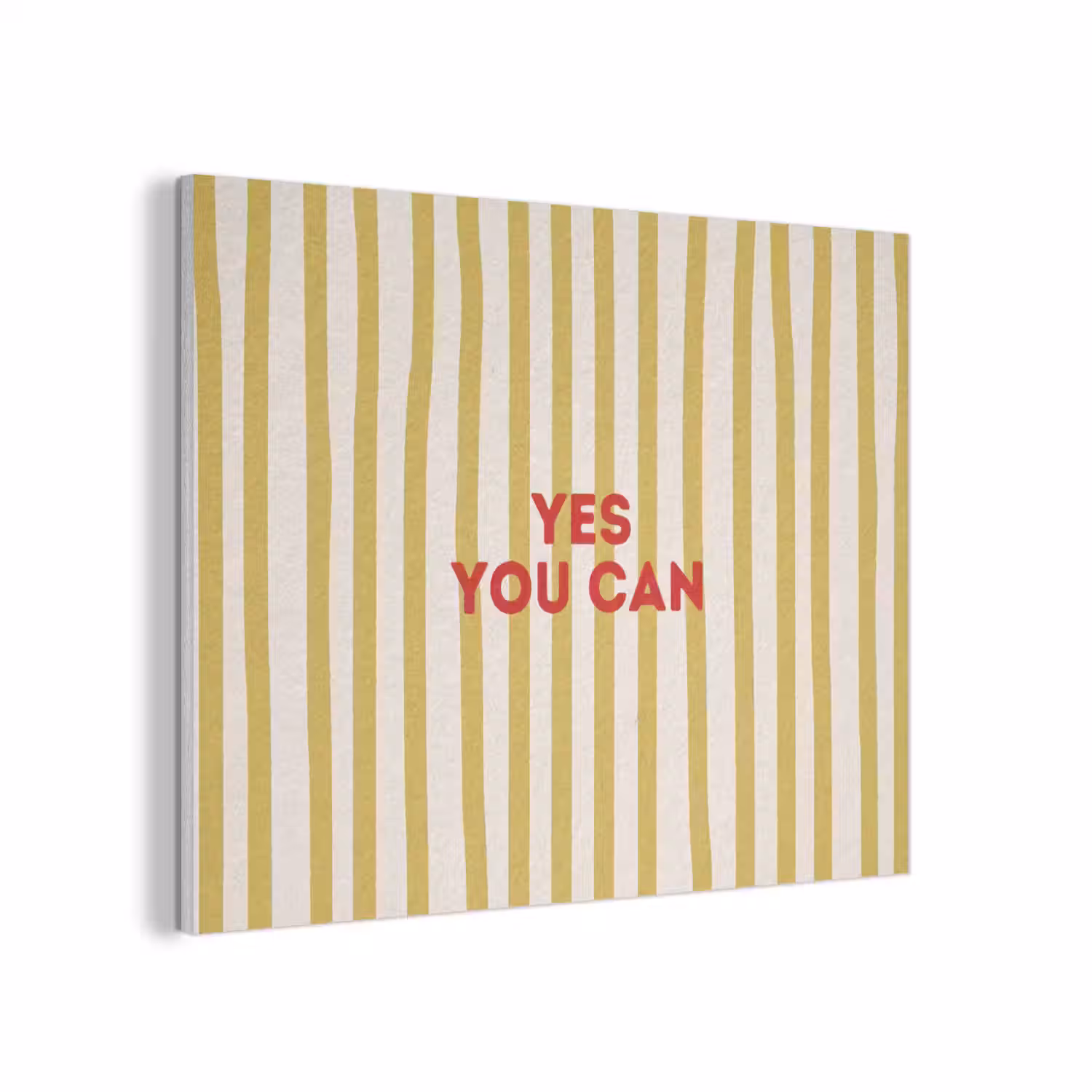 Strepen - Abstract - Yes you can - Rood PET vilt klein -3d