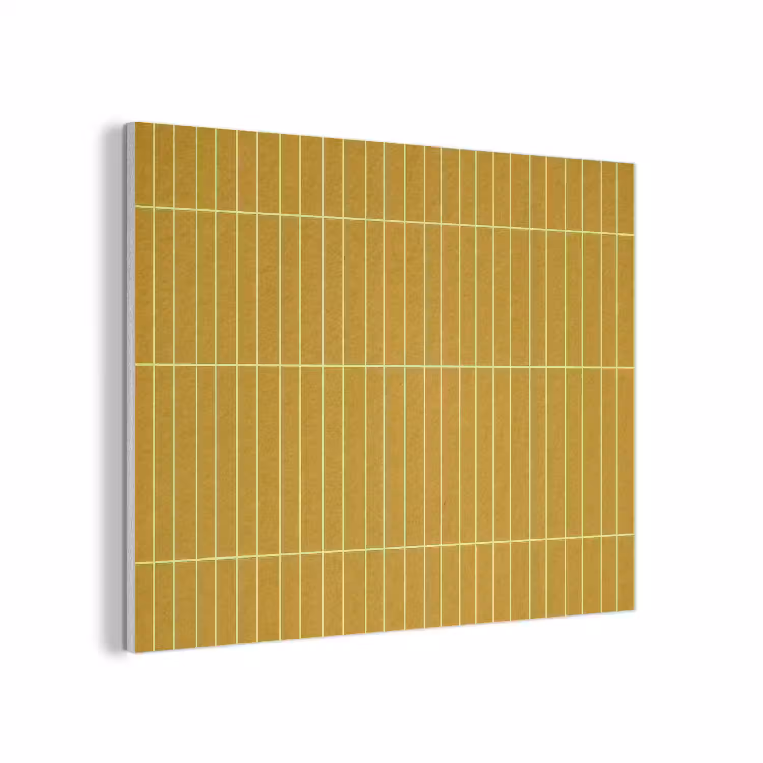 Tegels - Verticaal - Mosterdgeel PET vilt klein 837 -3d