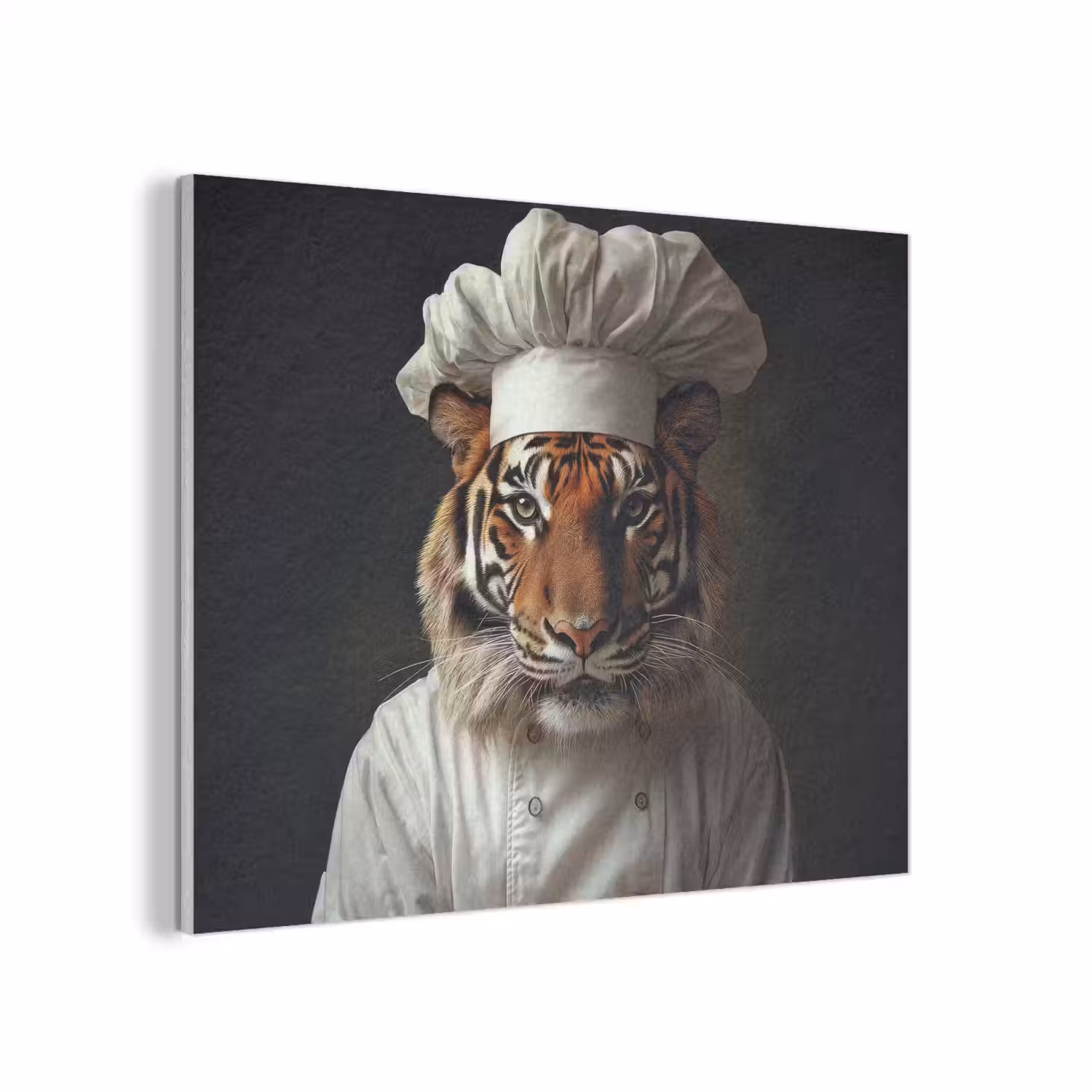 Tijger - Kokskleding - Bruin PET vilt klein -3d
