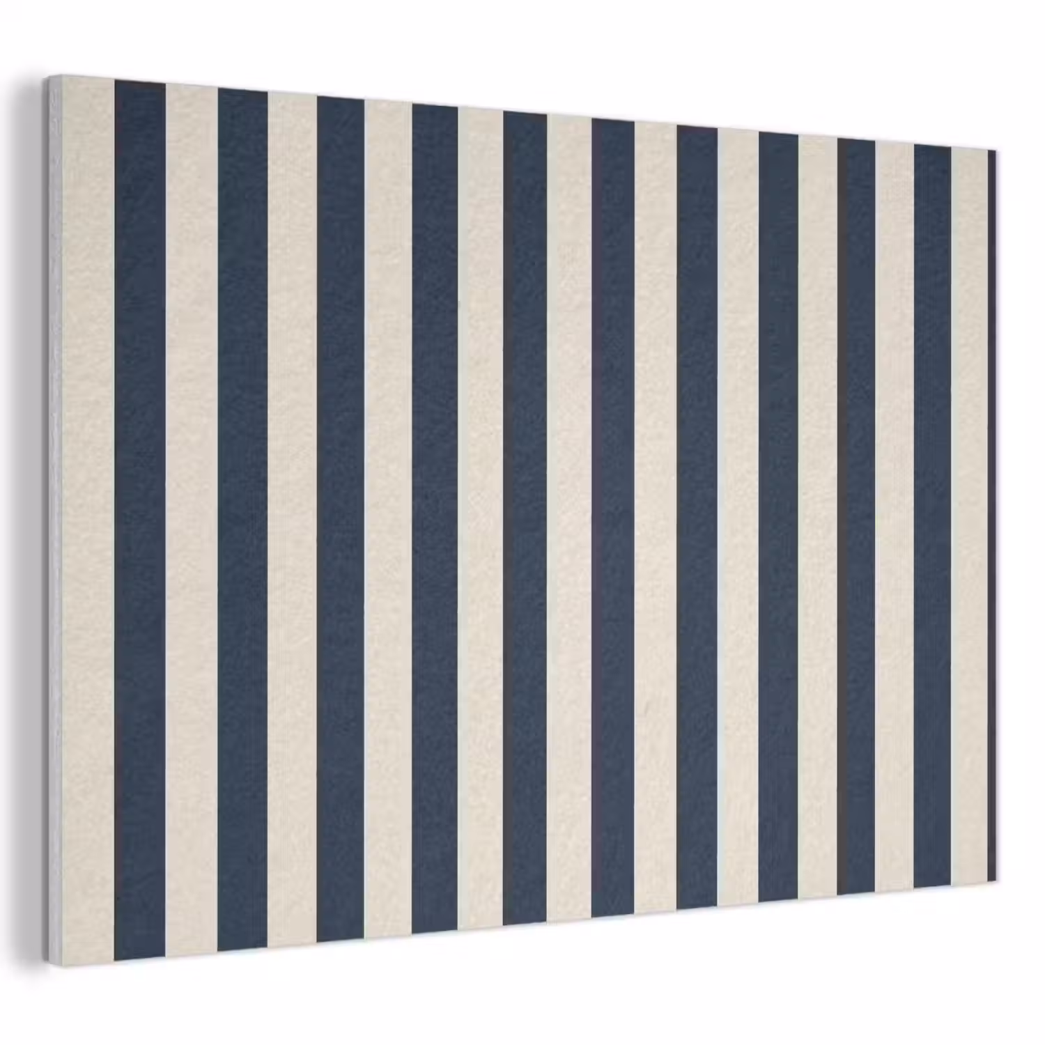 Verticale strepen - Blauw - Crème PET vilt klein 837 -3d