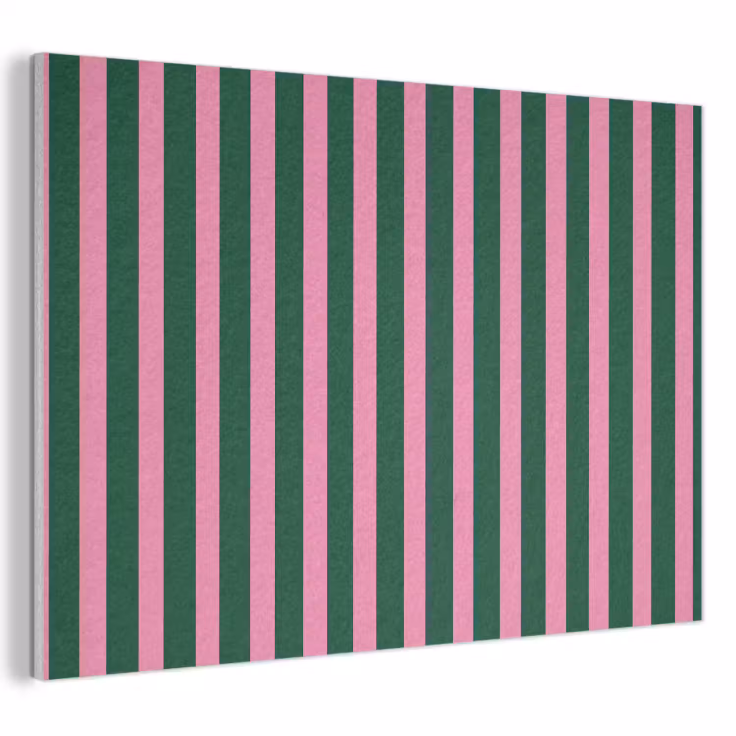 Verticale strepen - Groen - Roze PET vilt klein 837 -3d
