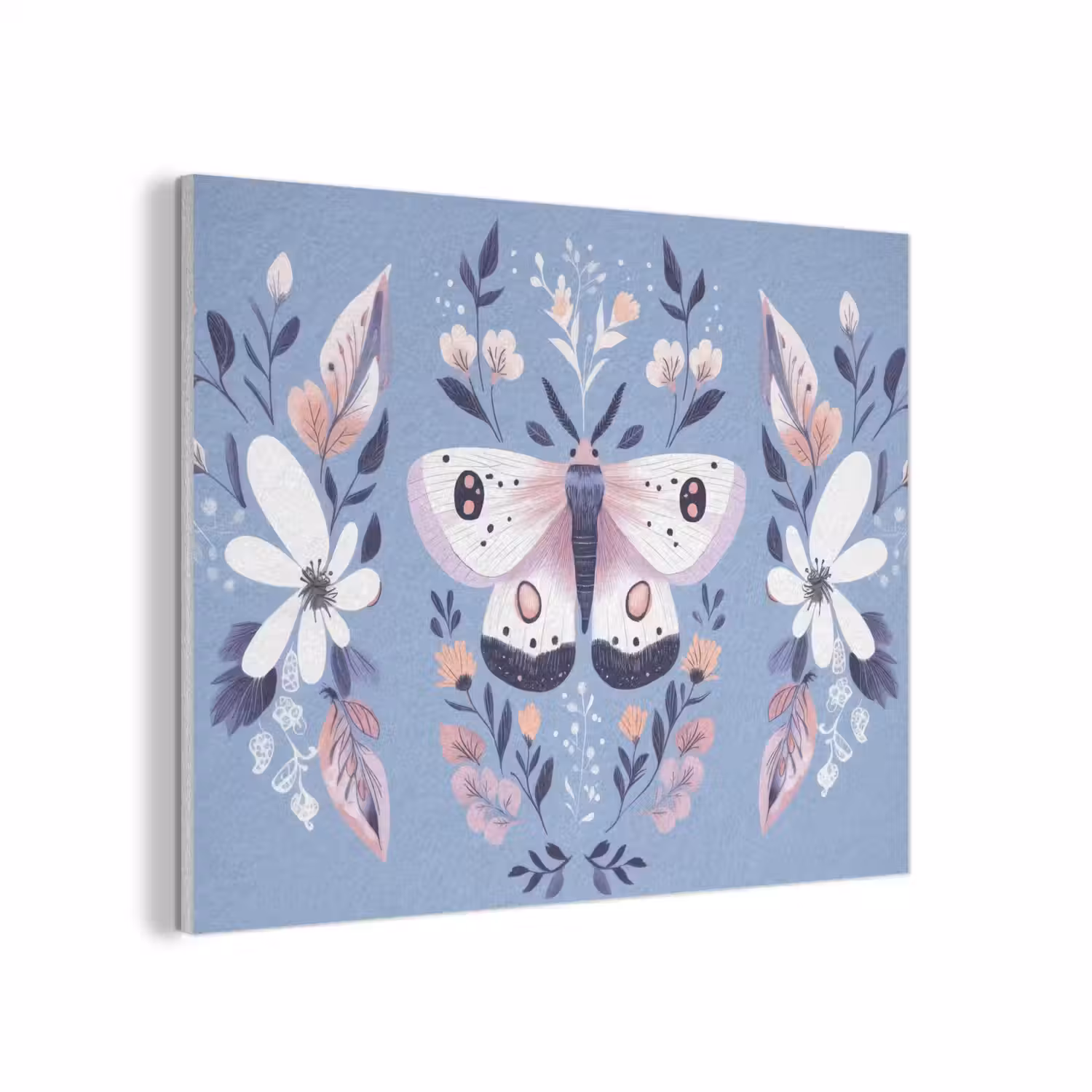 Vlinder - Vleugels - Stippen - Bloemen PET vilt klein -3d
