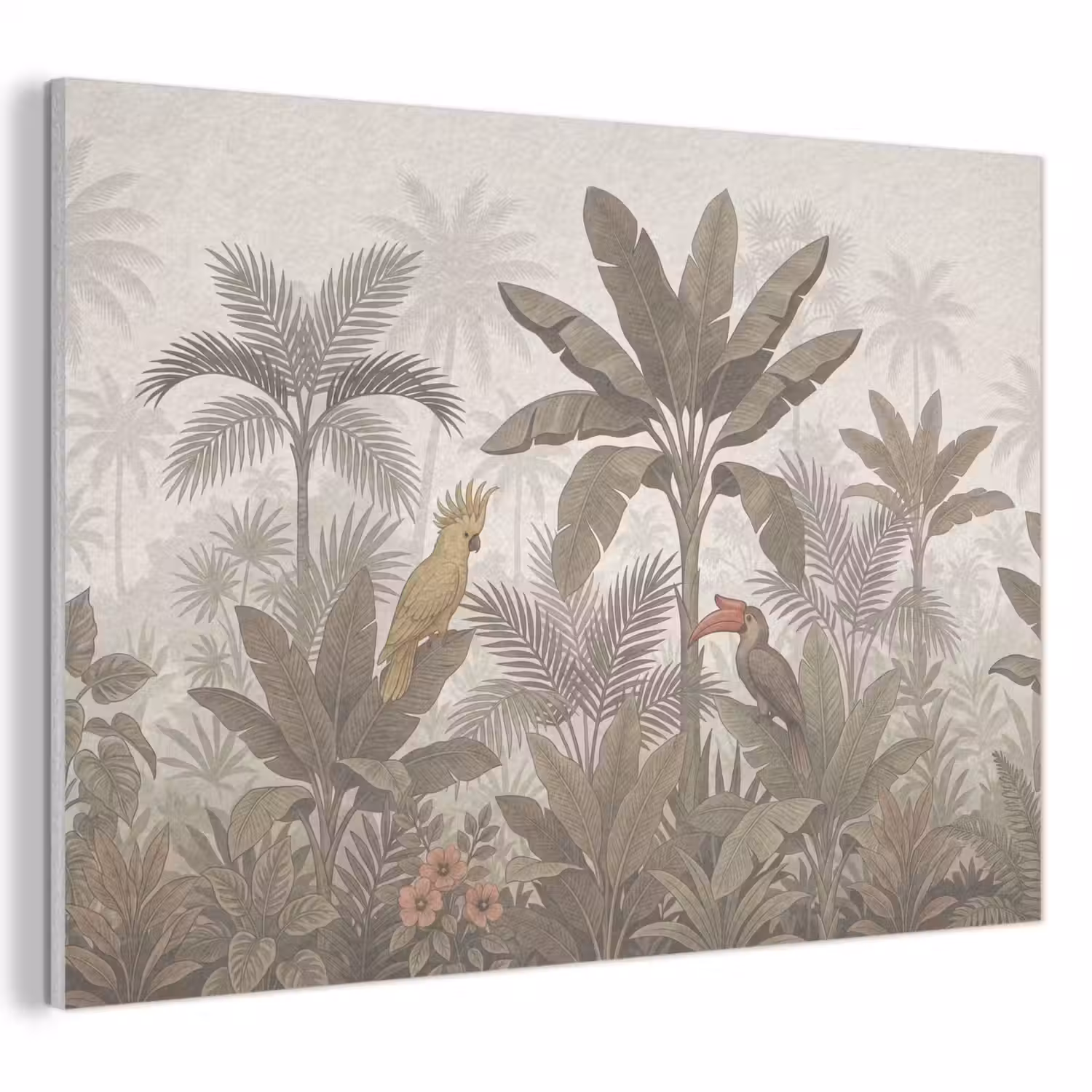 Vogel - Jungle - Tropisch - Illustratie - Groen PET vilt klein -3d