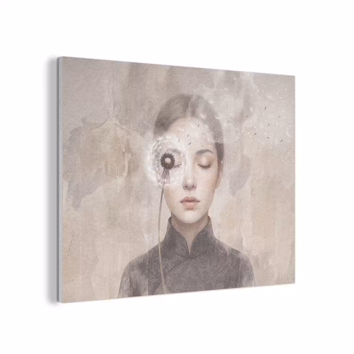 Vrouw - Sereen - Grijs PET vilt klein -3d