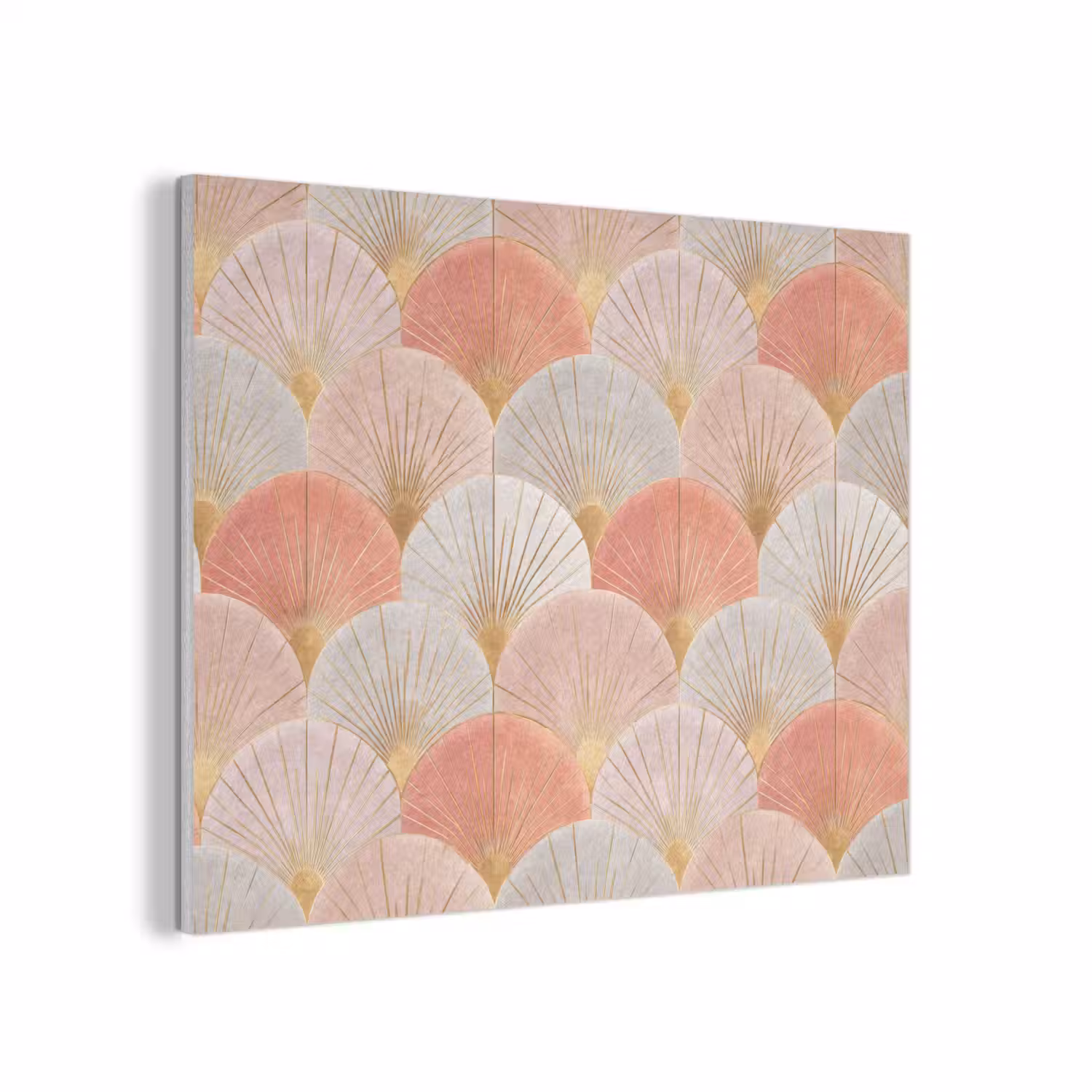 Waaiers - Goud - Roze PET vilt klein 837 -3d