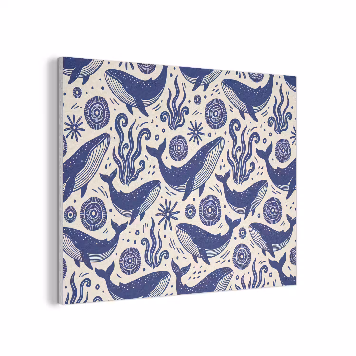 Walvis - Onderwater - Dieren - Abstract - Blauw PET vilt klein -3d