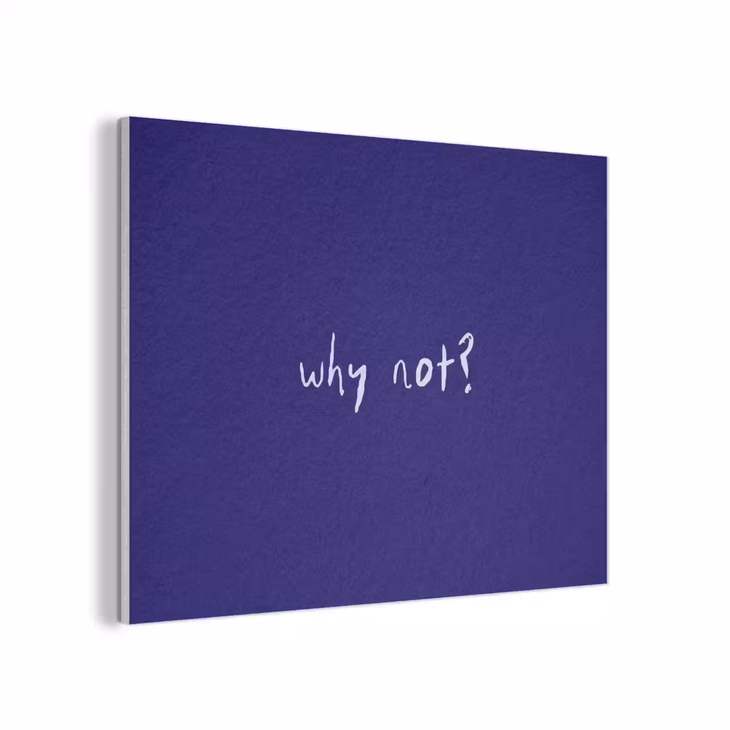 Why not - Blauw - Handgeschreven PET vilt klein -3d