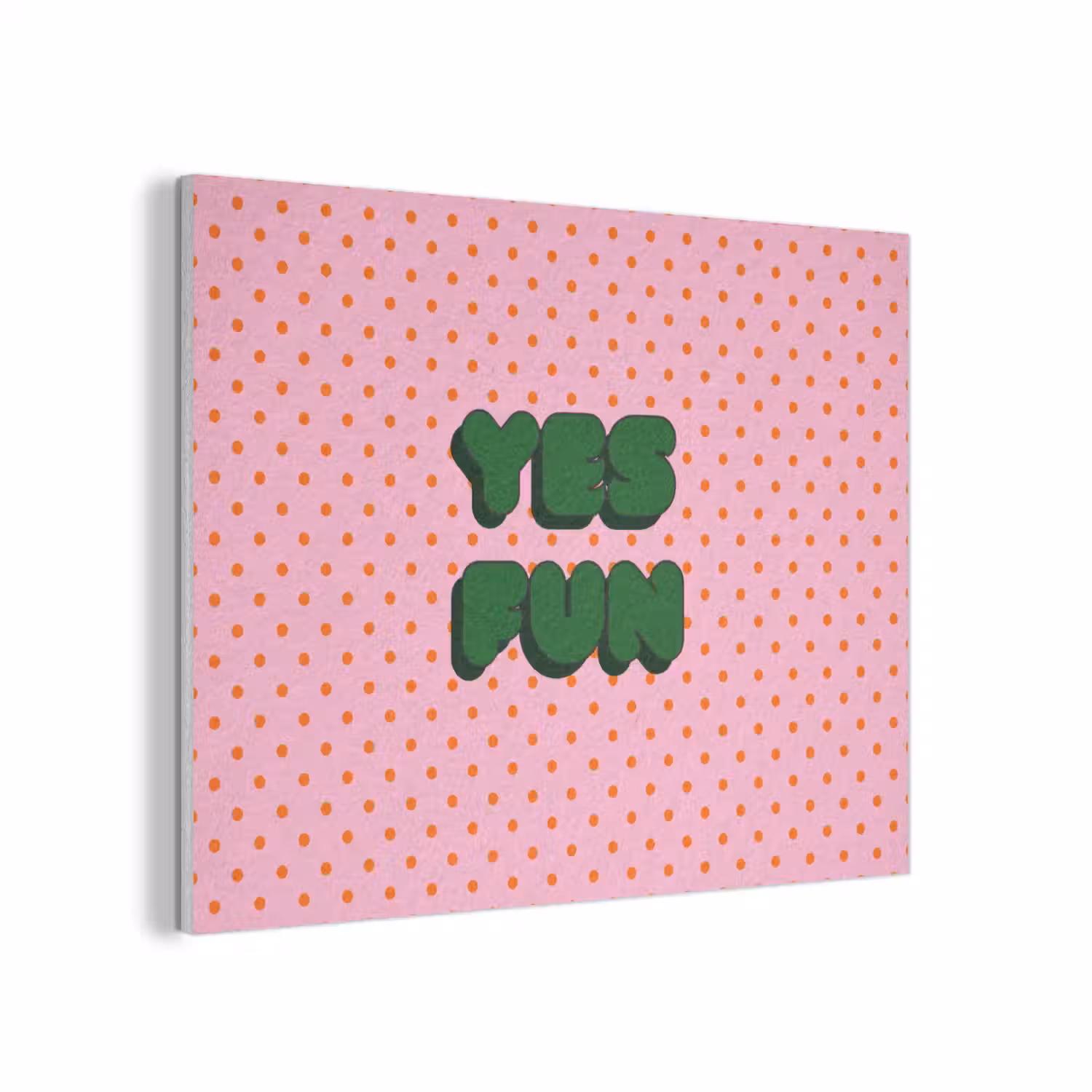 Yes fun - Groen - Roze - Stippen PET vilt klein -3d