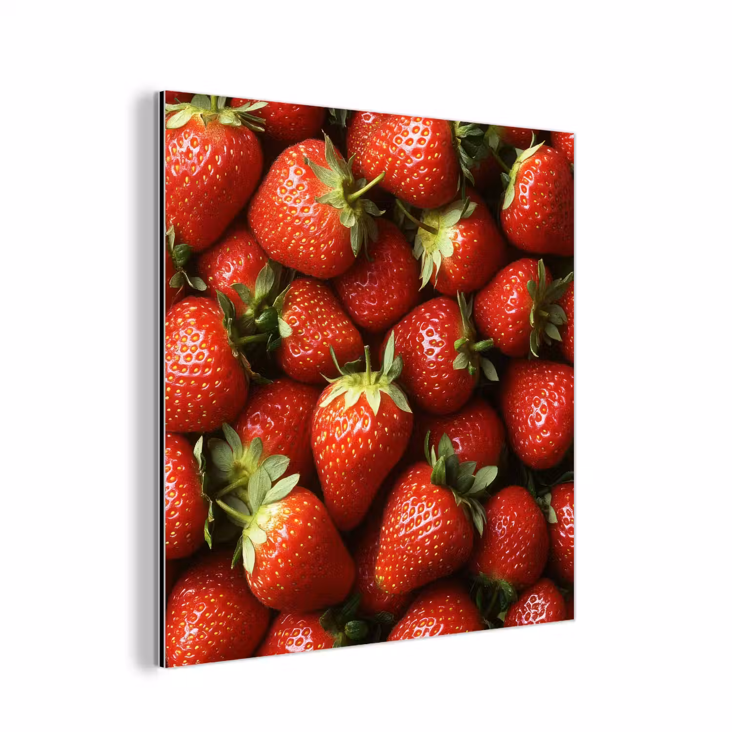 Aardbei - Fruit - Rood aluminium wit klein -3d