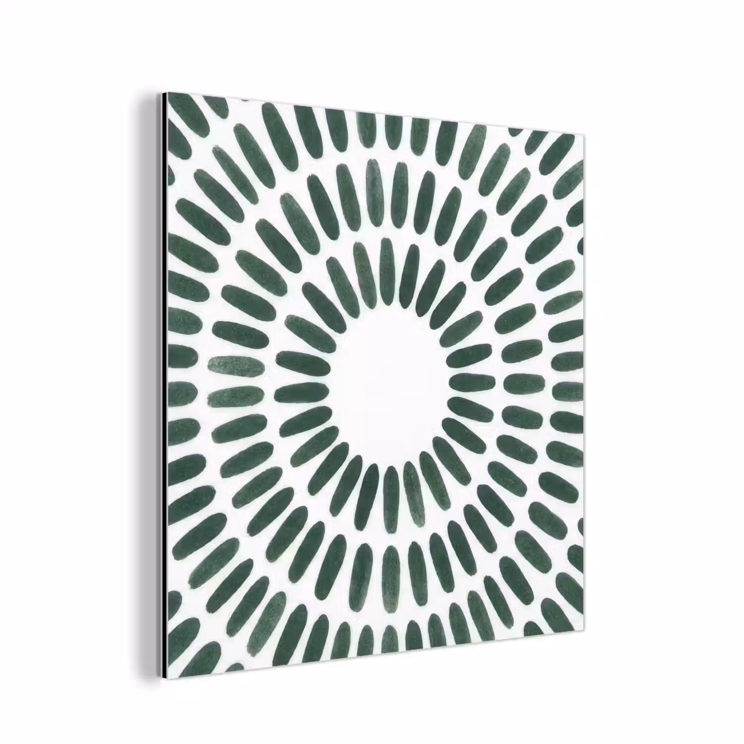 Abstract - Cirkel - Patroon - Modern - Groen aluminium wit klein -3d