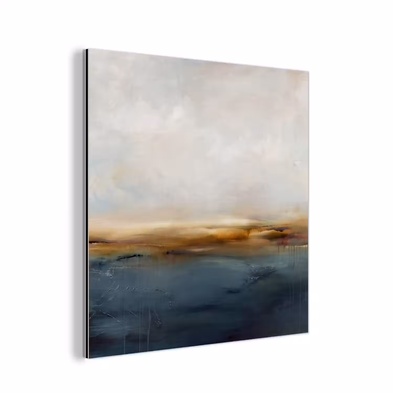 Abstract - Horizon - Water - Modern - Beige aluminium wit klein -3d