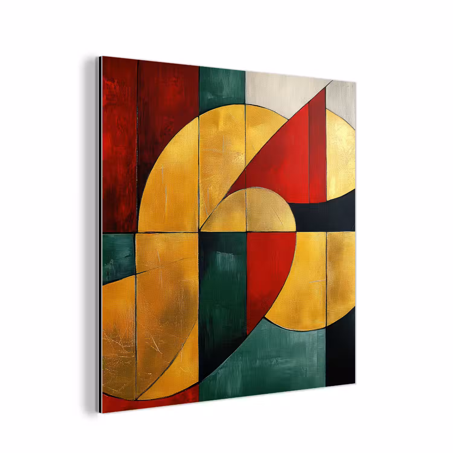 Abstract - Kerst - Goud - Rood - Groen aluminium wit klein -3d