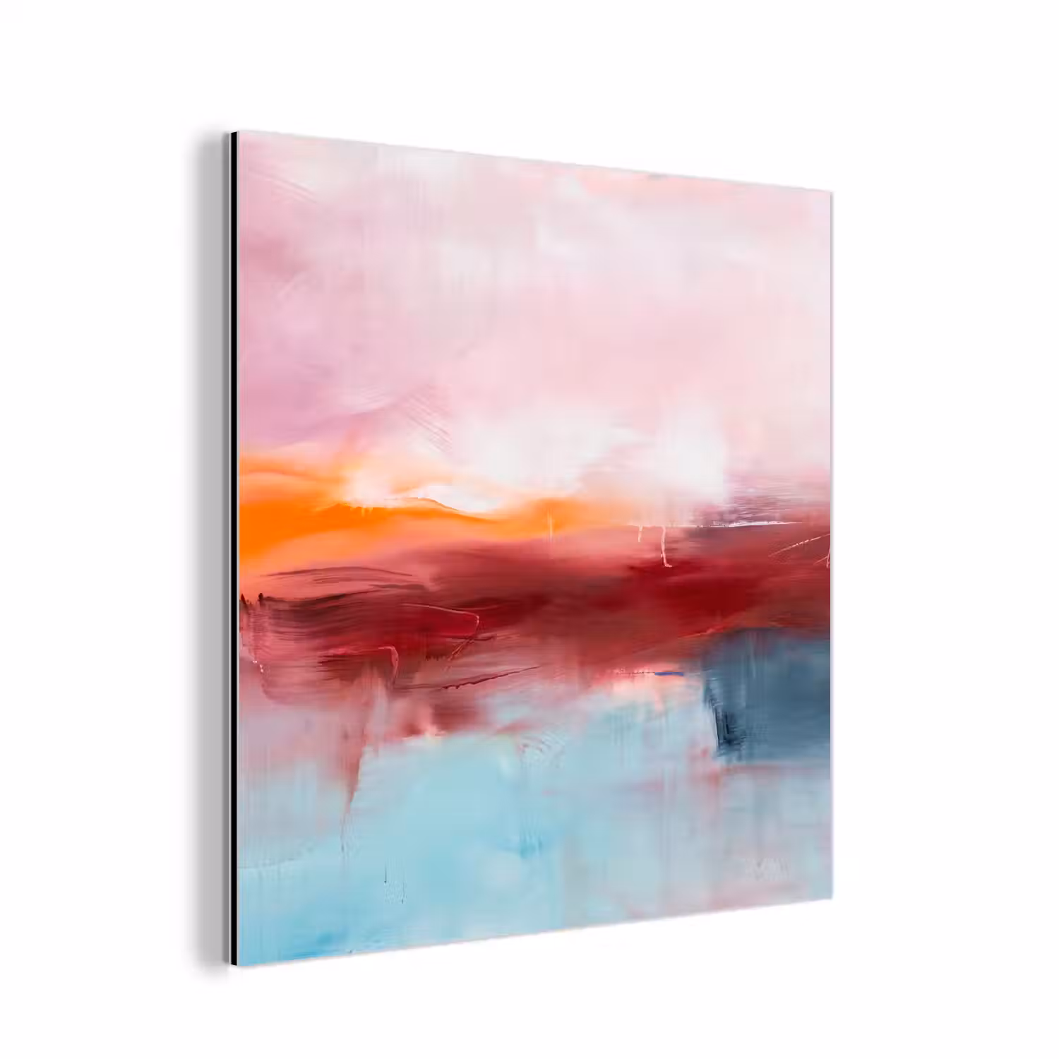 Abstract - Kleuren - Modern - Kunst - Roze aluminium wit klein -3d