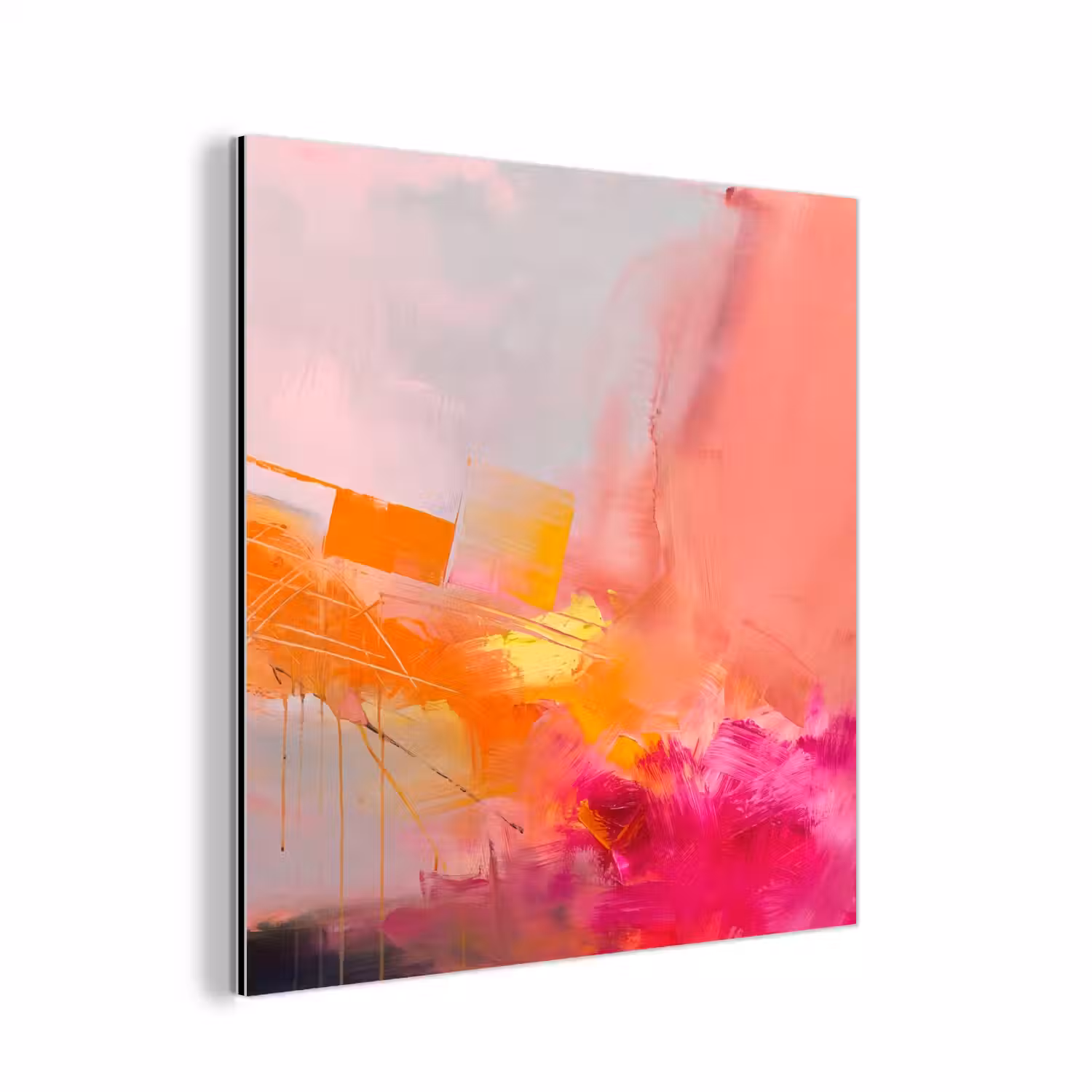 Abstract - Kleurrijk - Modern - Roze aluminium wit klein -3d