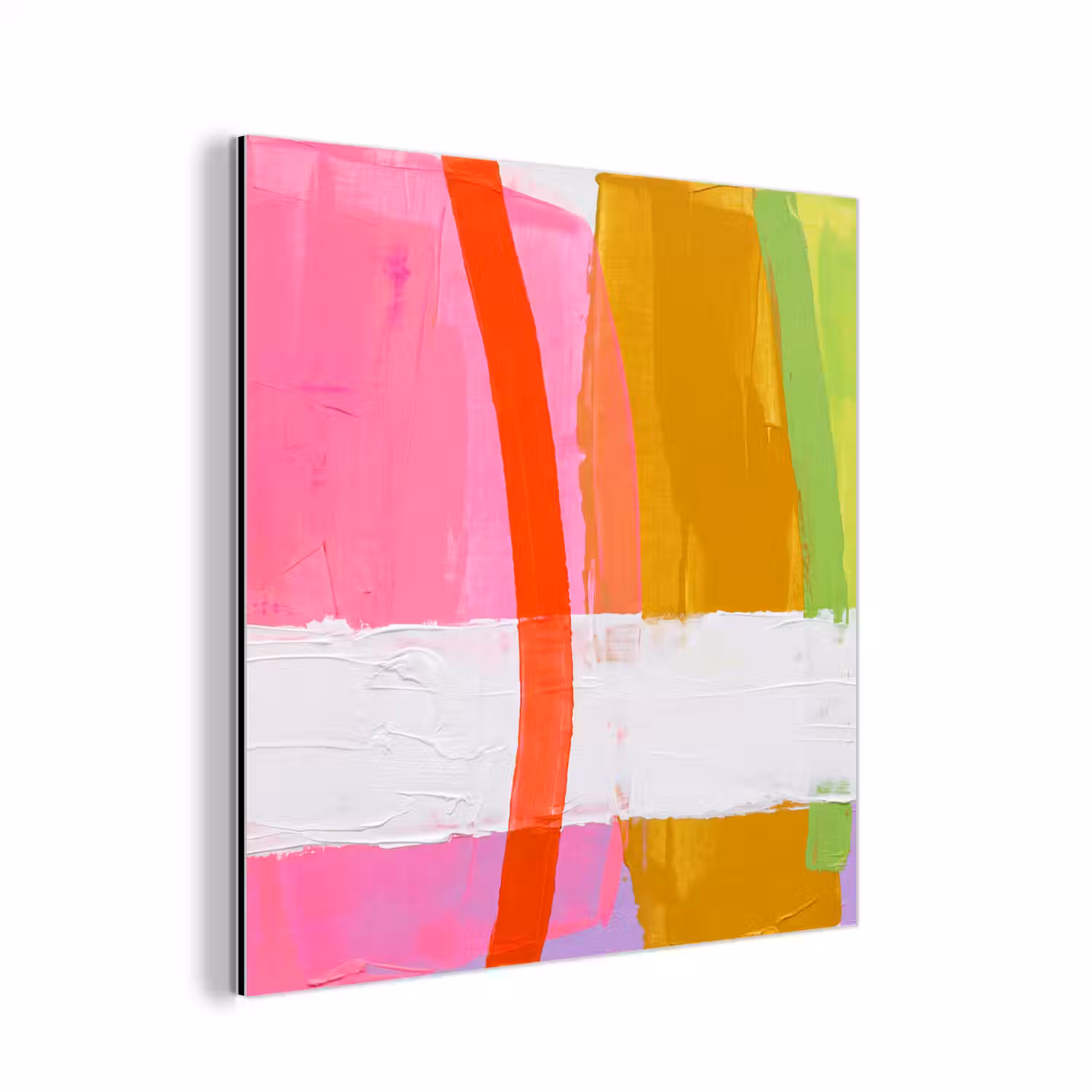 Abstract - Kleurrijk - Vormen - Modern - Kunst aluminium wit klein -3d