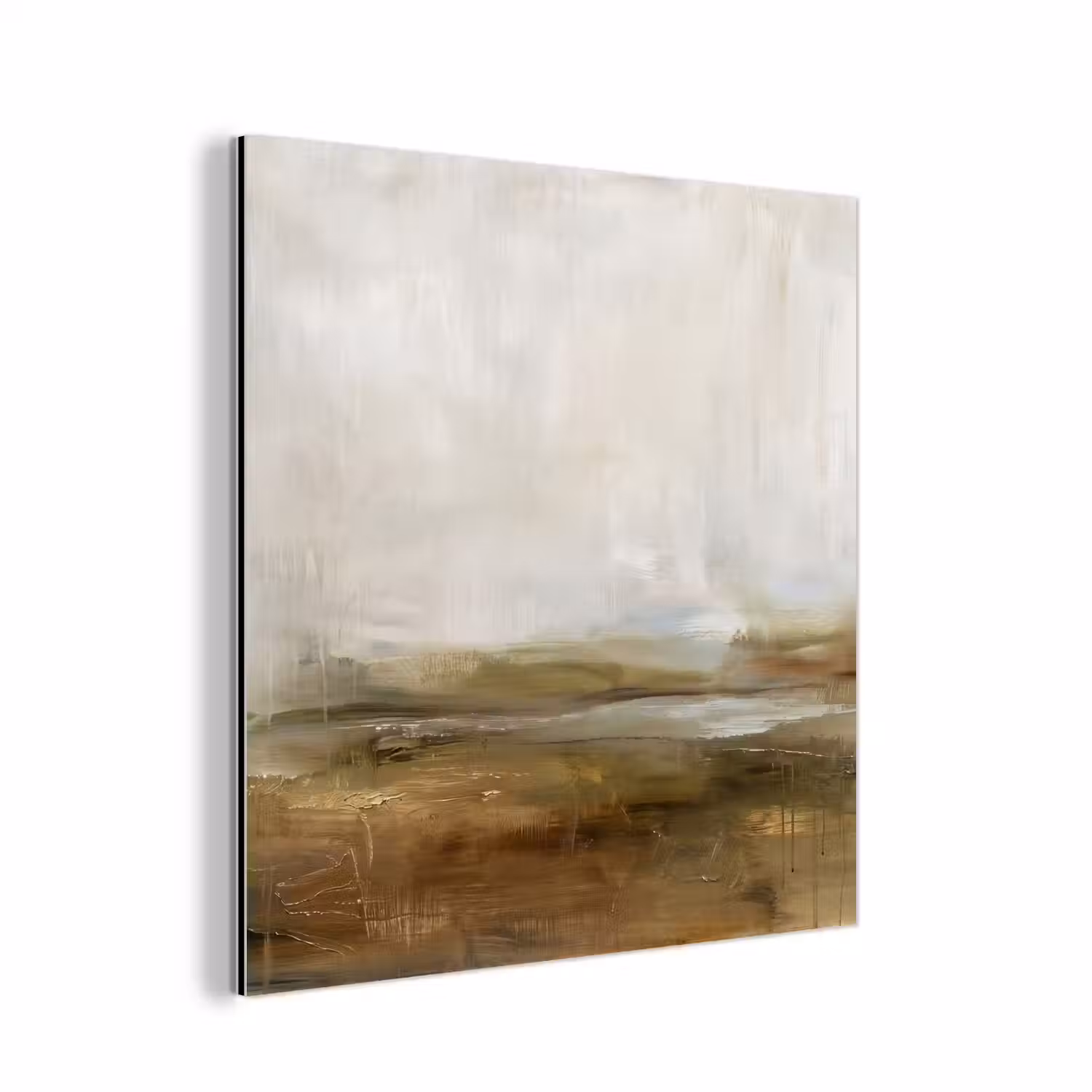Abstract - Landschap - Natuur - Beige - Bruin aluminium wit klein -3d