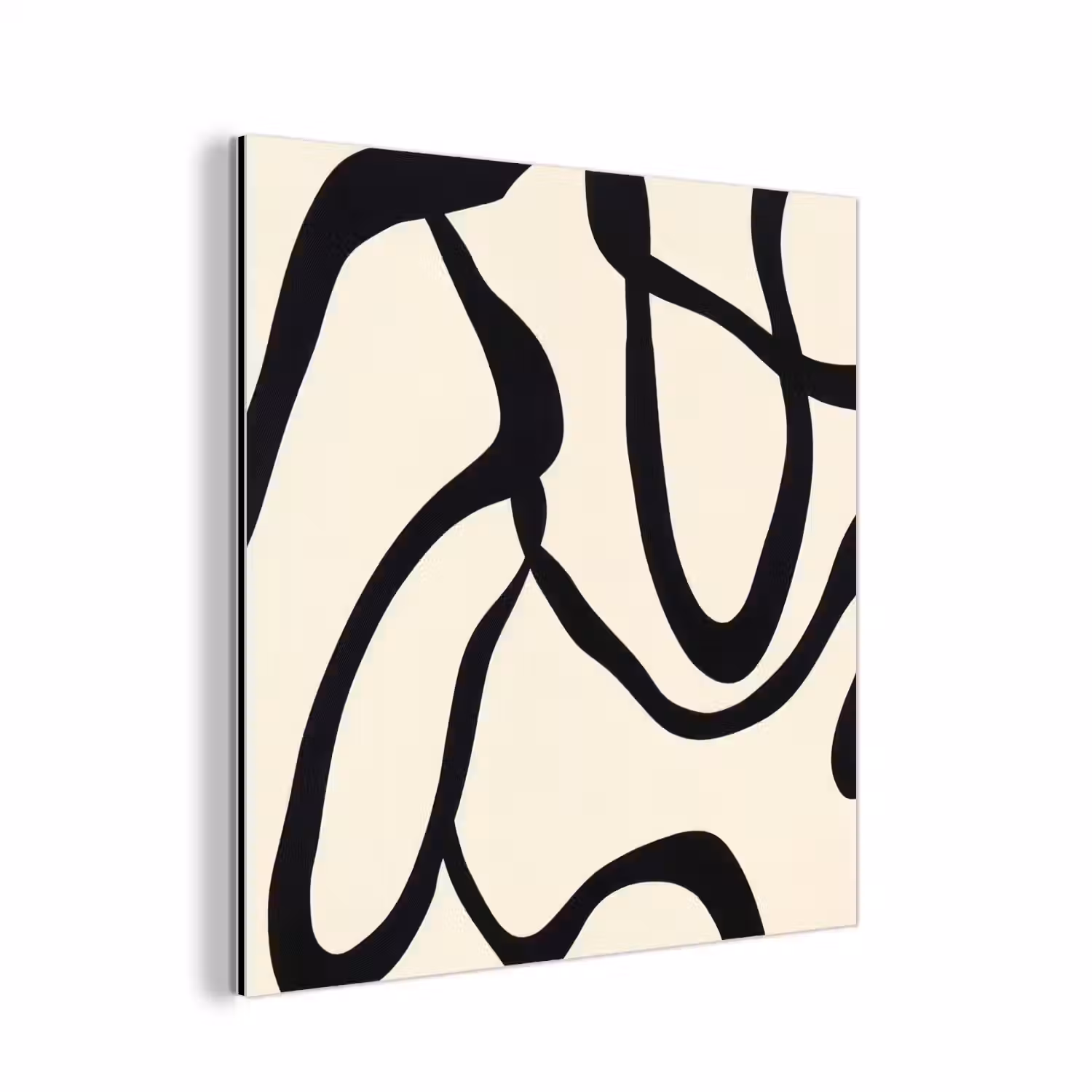 Abstract - Lijnen - Modern - Beige aluminium wit klein -3d