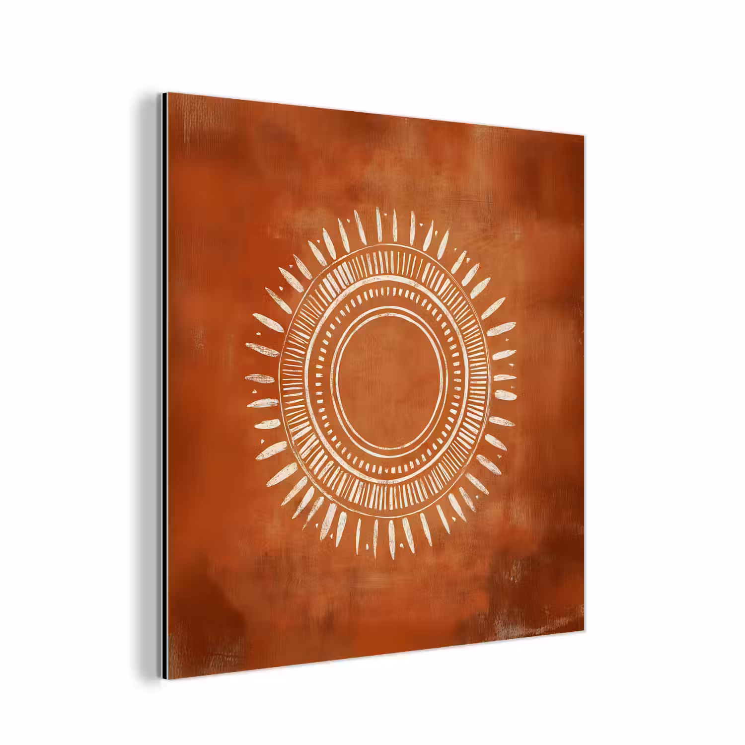 Abstract - Lijnen - Zonnestralen - Roodbruin aluminium wit klein -3d