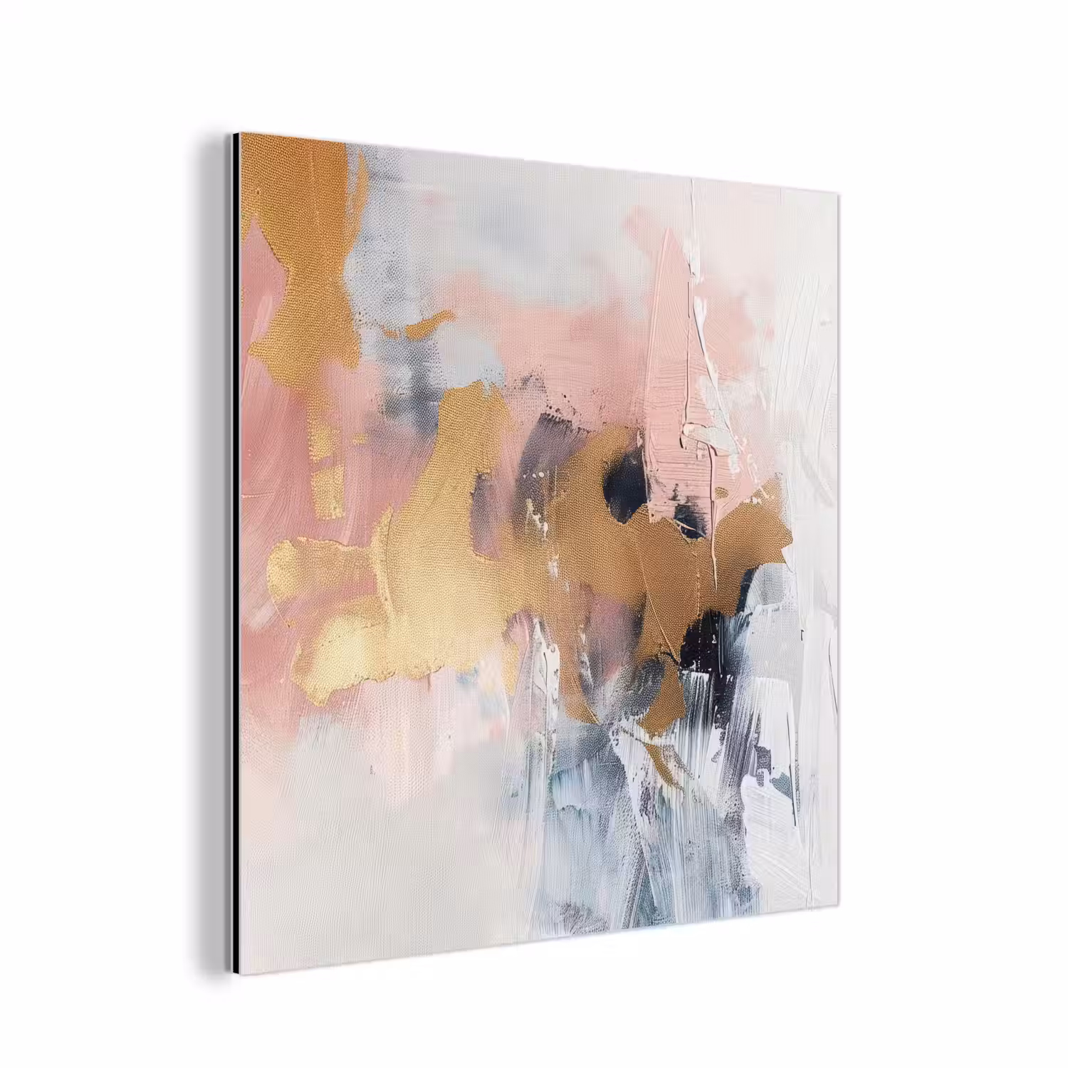 Abstract - Pastel kleuren - Goud - Modern - Aesthetic aluminium wit klein -3d