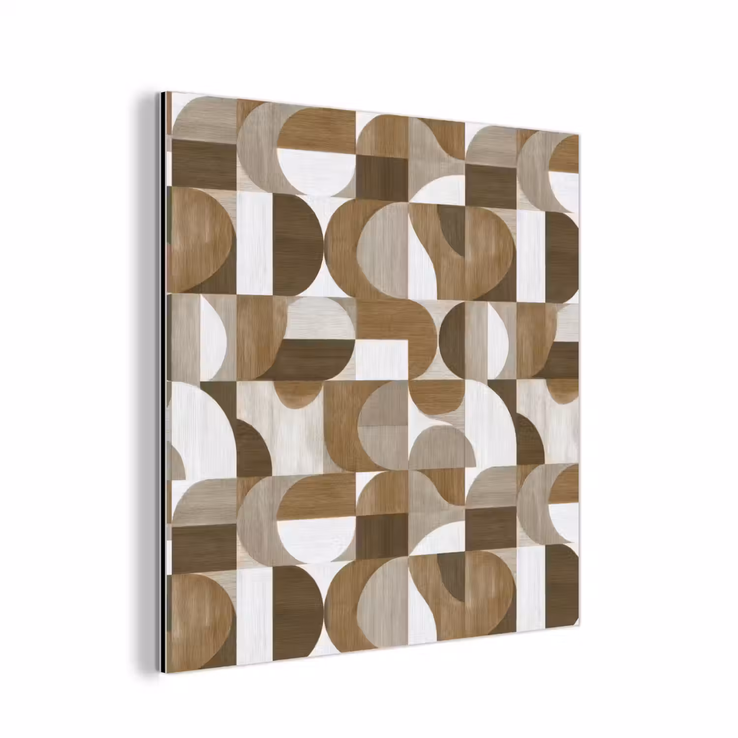Abstract - Retro - Bruin aluminium wit klein 46 -3d