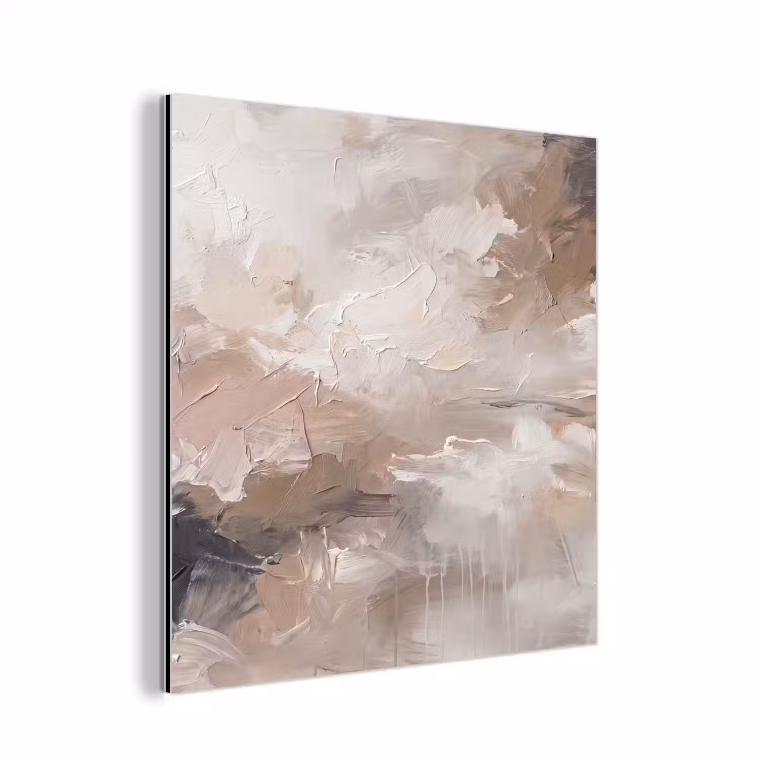 Abstract - Textuur - Kunst - Modern - Beige aluminium wit klein -3d