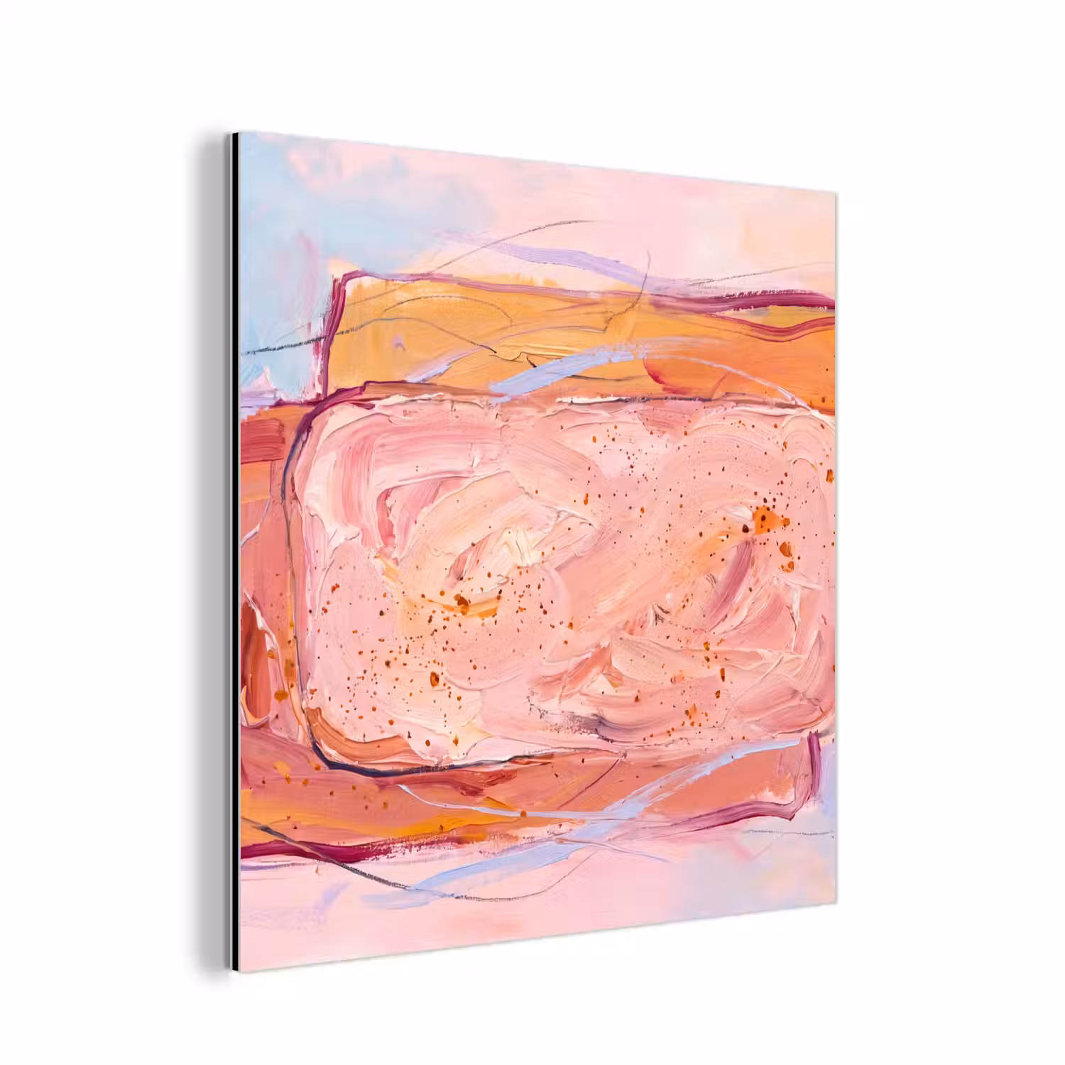 Abstract - Vormen - Modern - Roze aluminium wit klein -3d