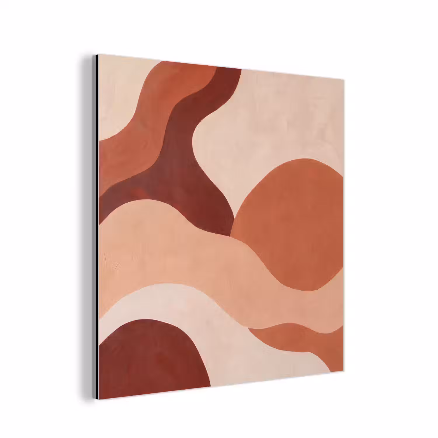 Abstract - Vormen - Organisch - Aardetinten - Modern aluminium wit klein -3d