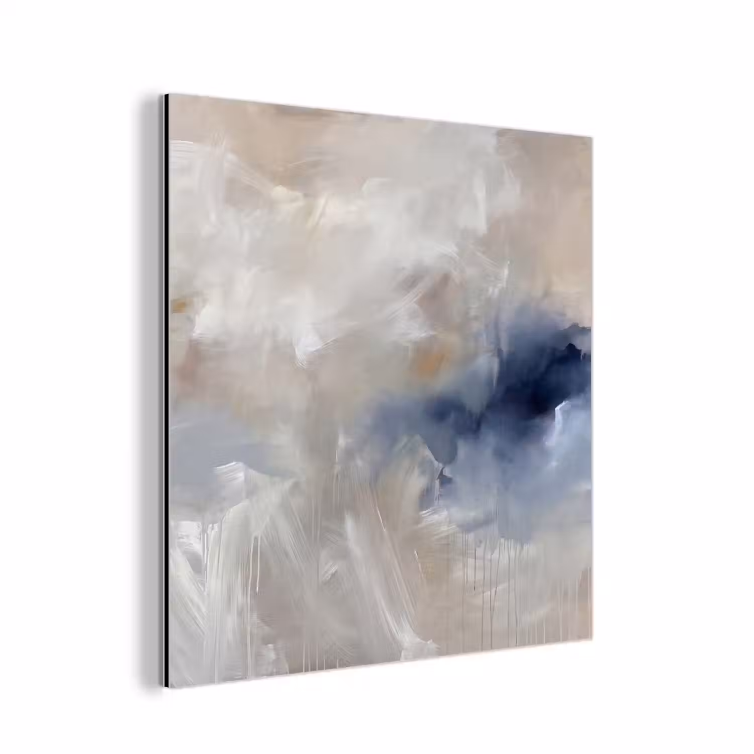 Abstract - Wolken - Sfeer - Modern - Beige aluminium wit klein -3d