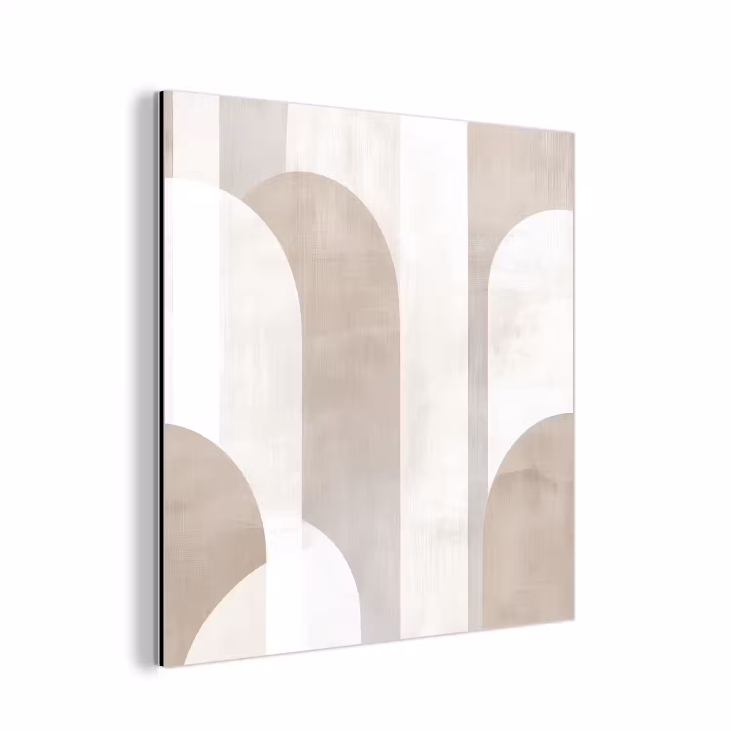 Abstracte bogen - Modern - Beige aluminium wit klein -3d