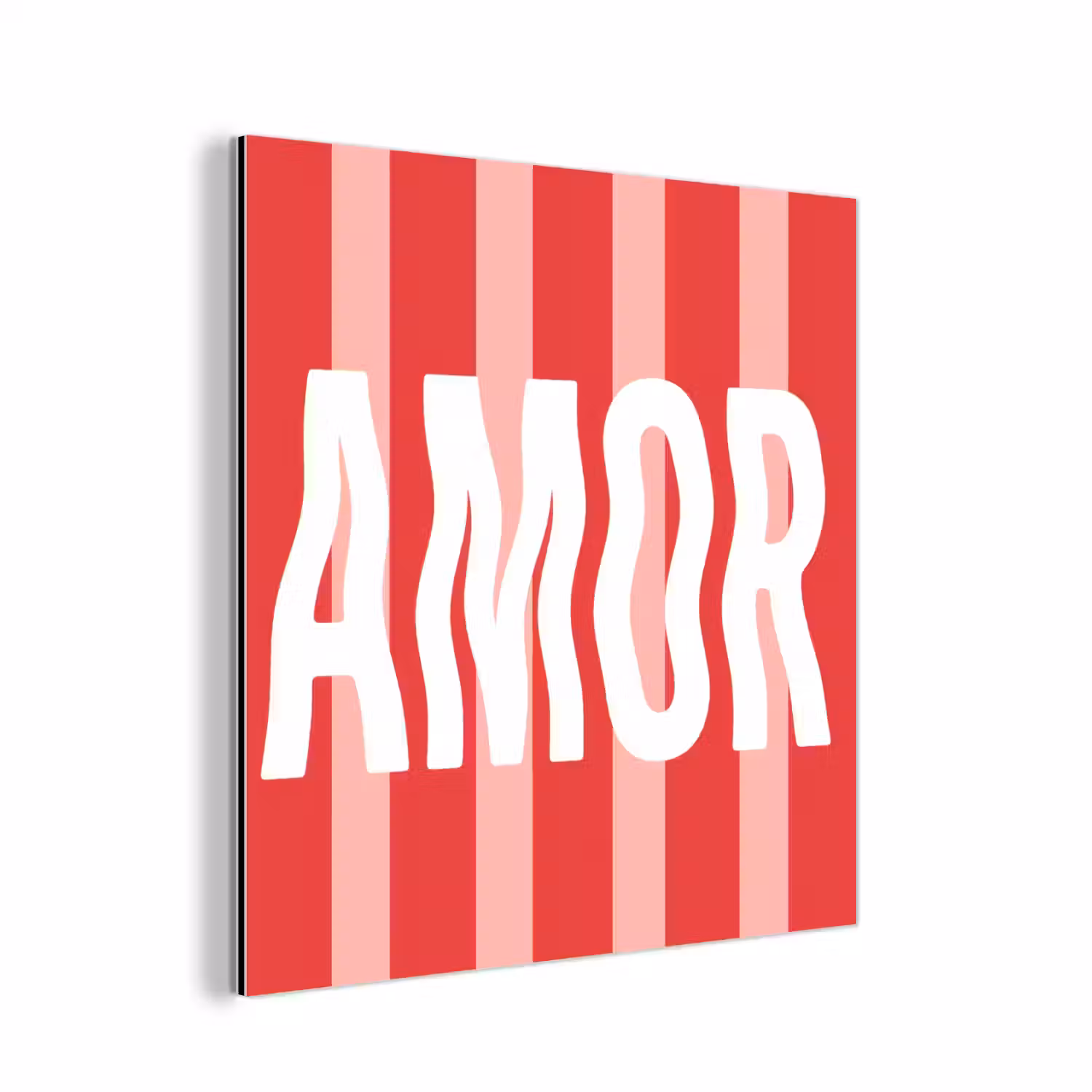 Amor - Strepen - Rood - Roze aluminium wit klein -3d
