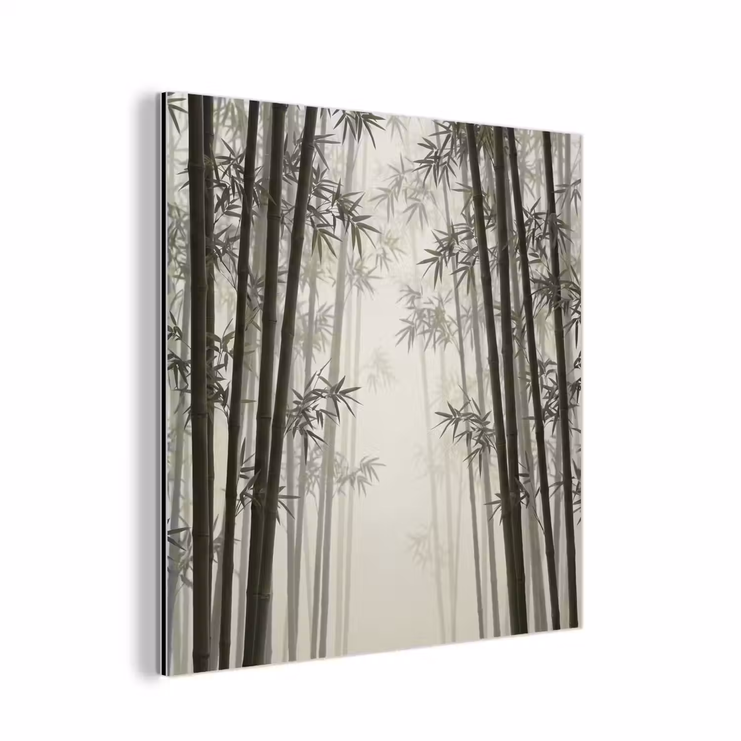Bamboe - Bos - Mist - Natuur aluminium wit klein -3d