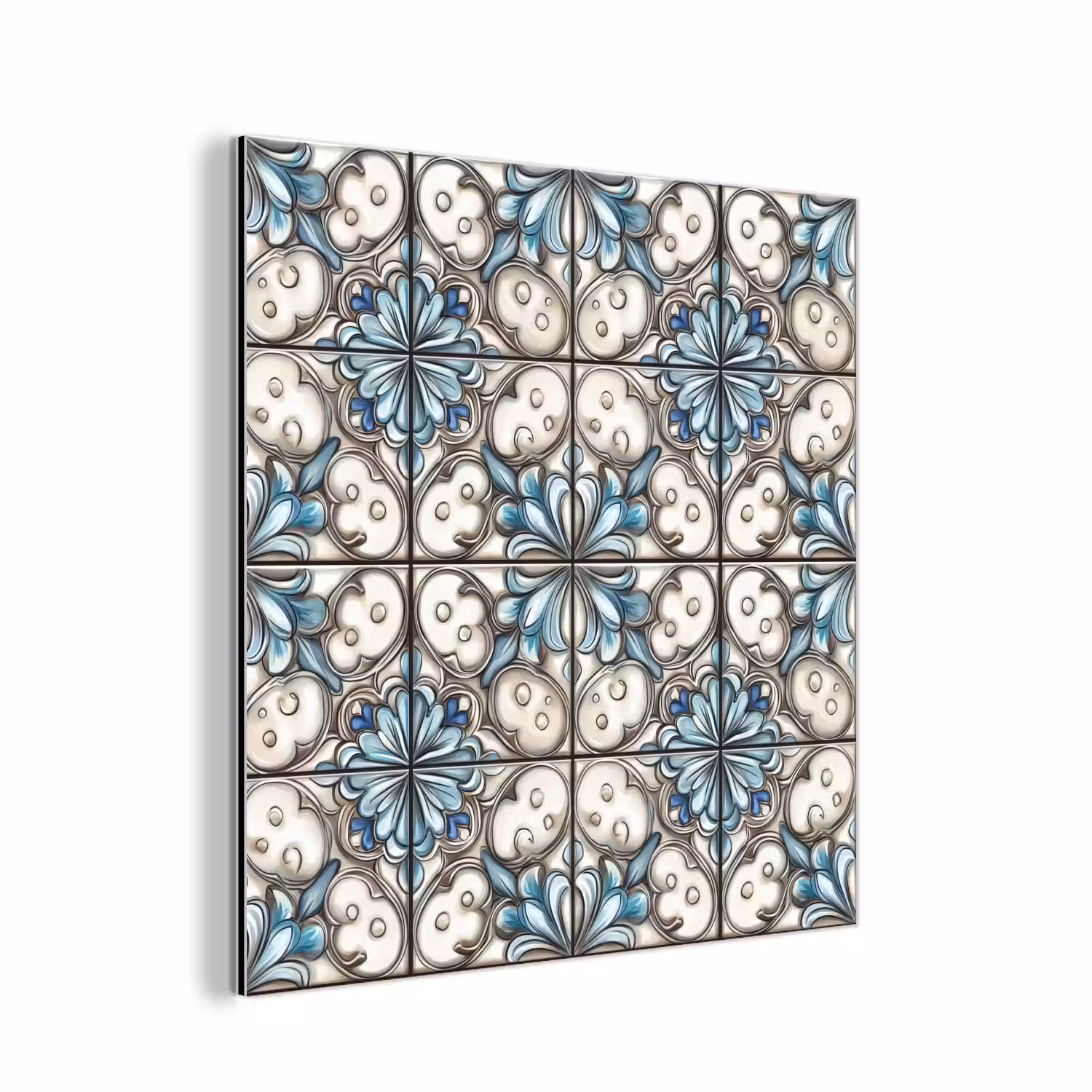 Barok - Tegel - Kleurrijk aluminium wit klein 46 -3d