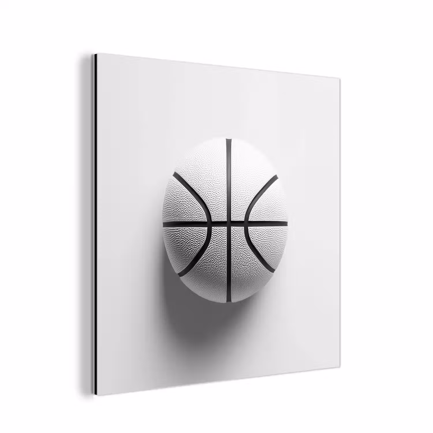 Basketbal - Wit - Schaduw - Lijnen aluminium wit klein -3d