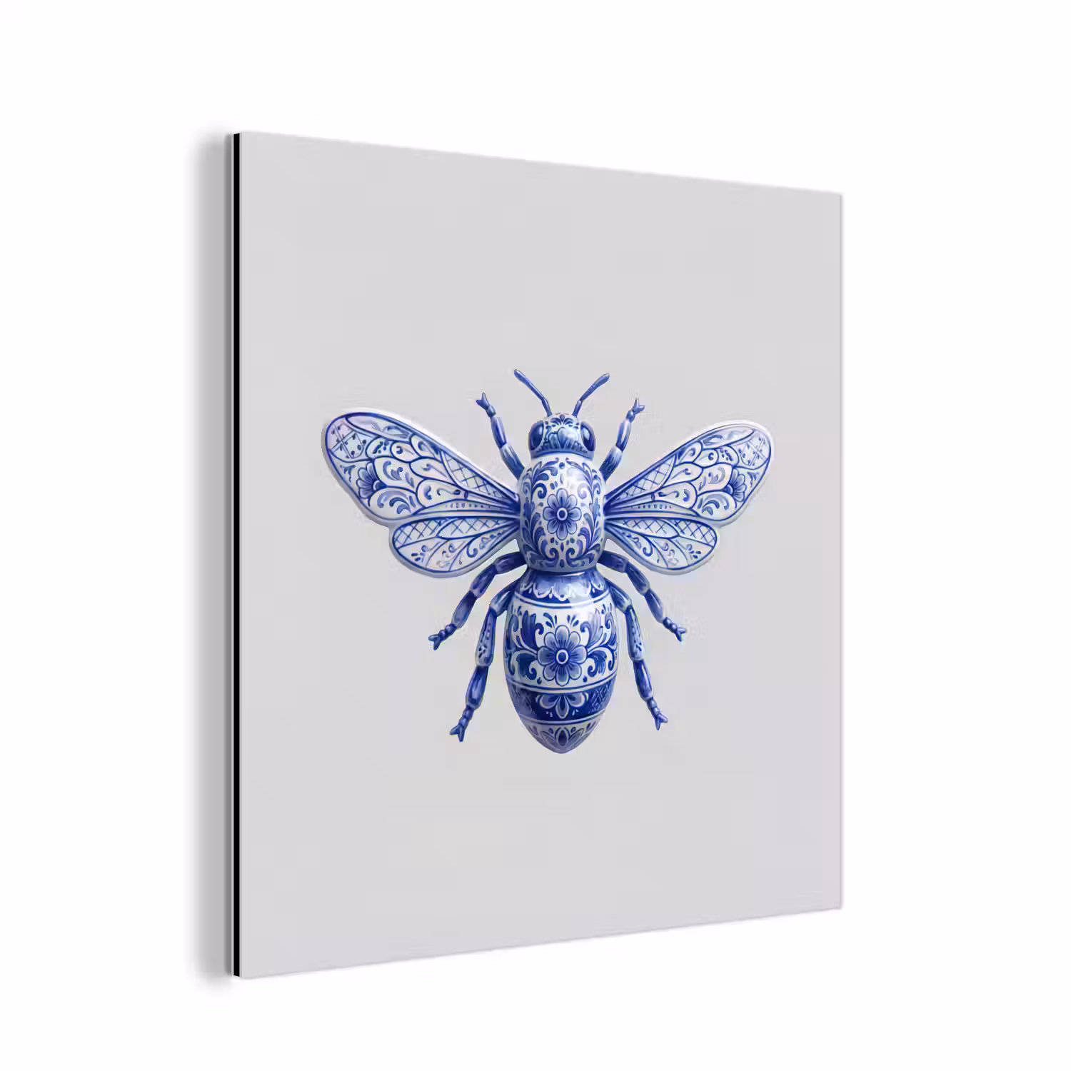Bij - Modern - Delfts - Blauw aluminium wit klein -3d