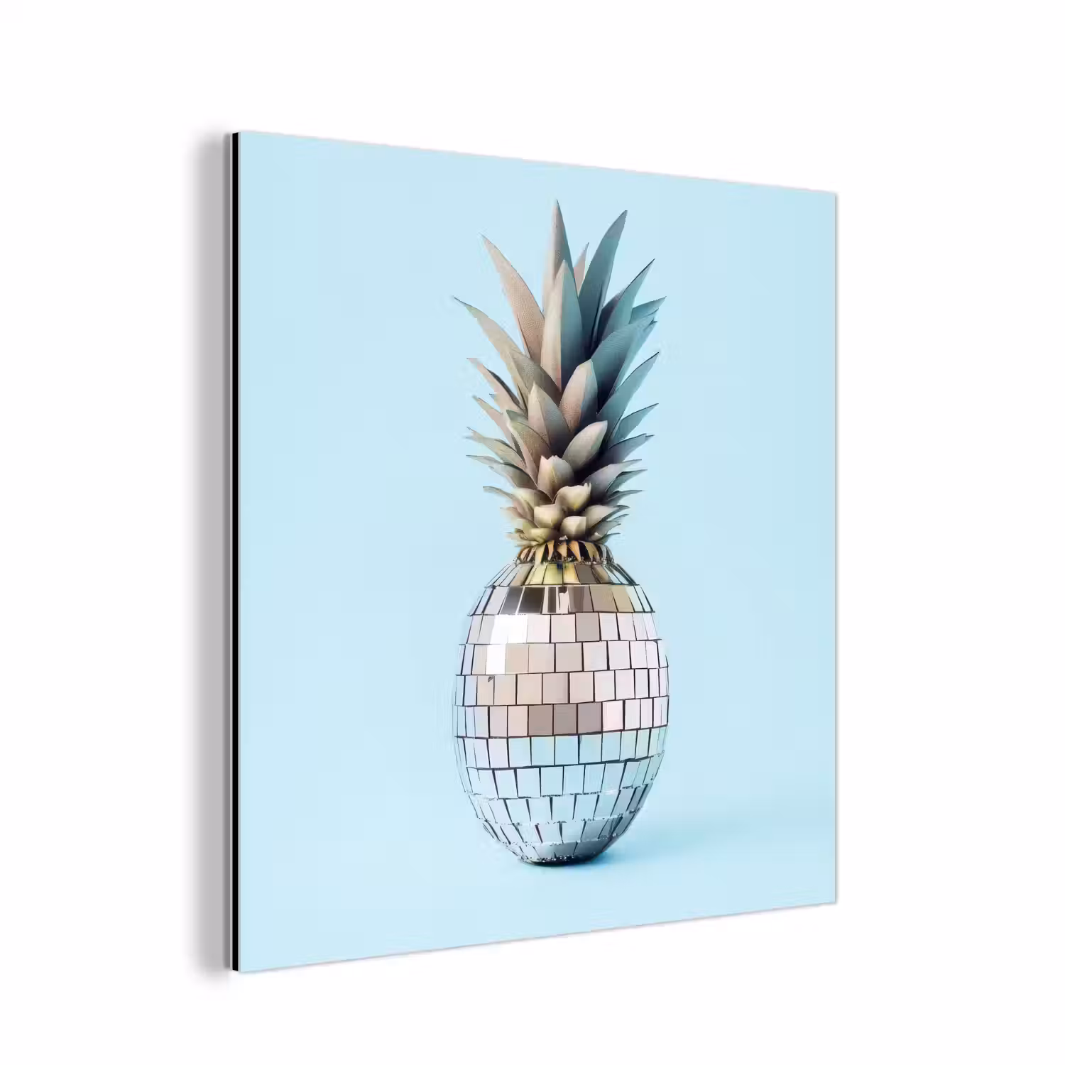 Blauw - Ananas - Disco - Discobal aluminium wit klein -3d
