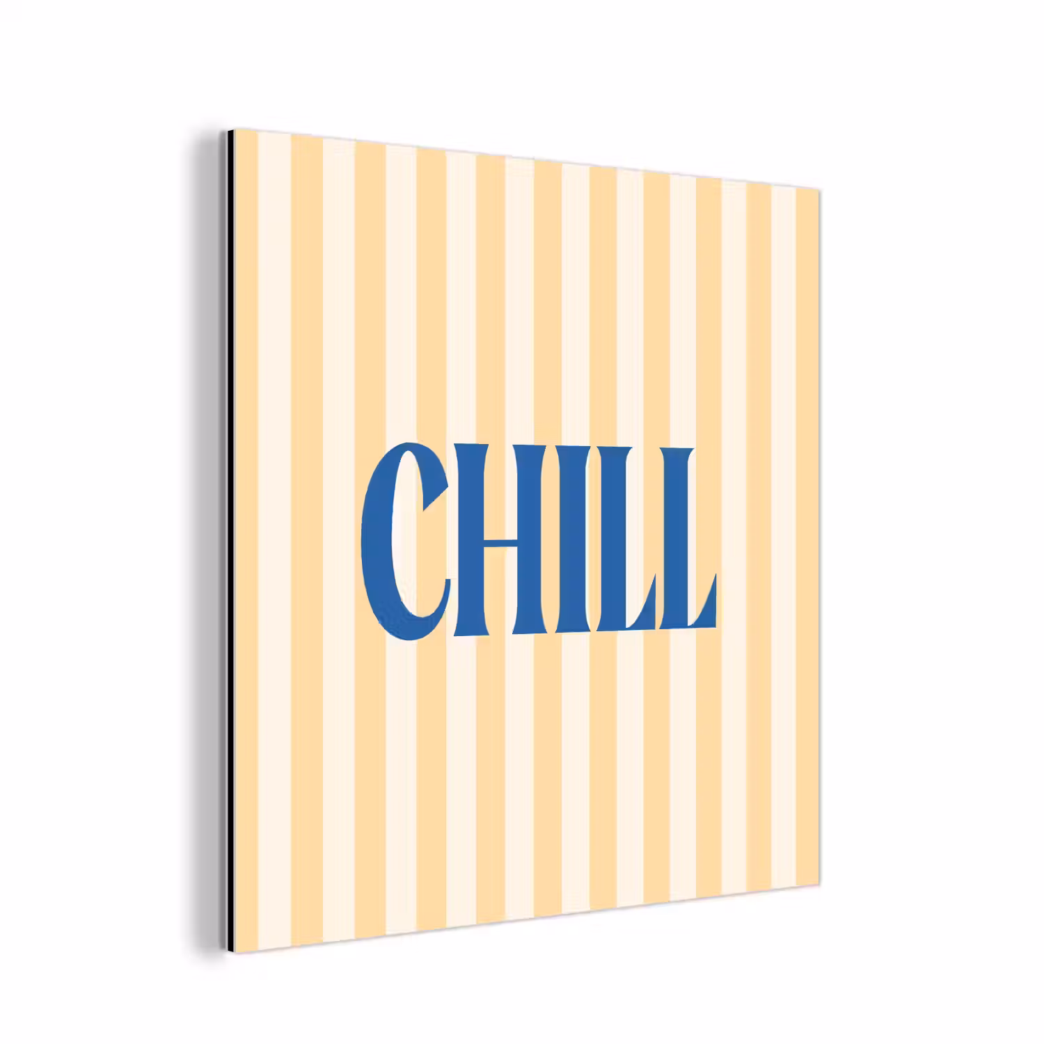 Blauw - Geel - Strepen - Chill aluminium wit klein -3d