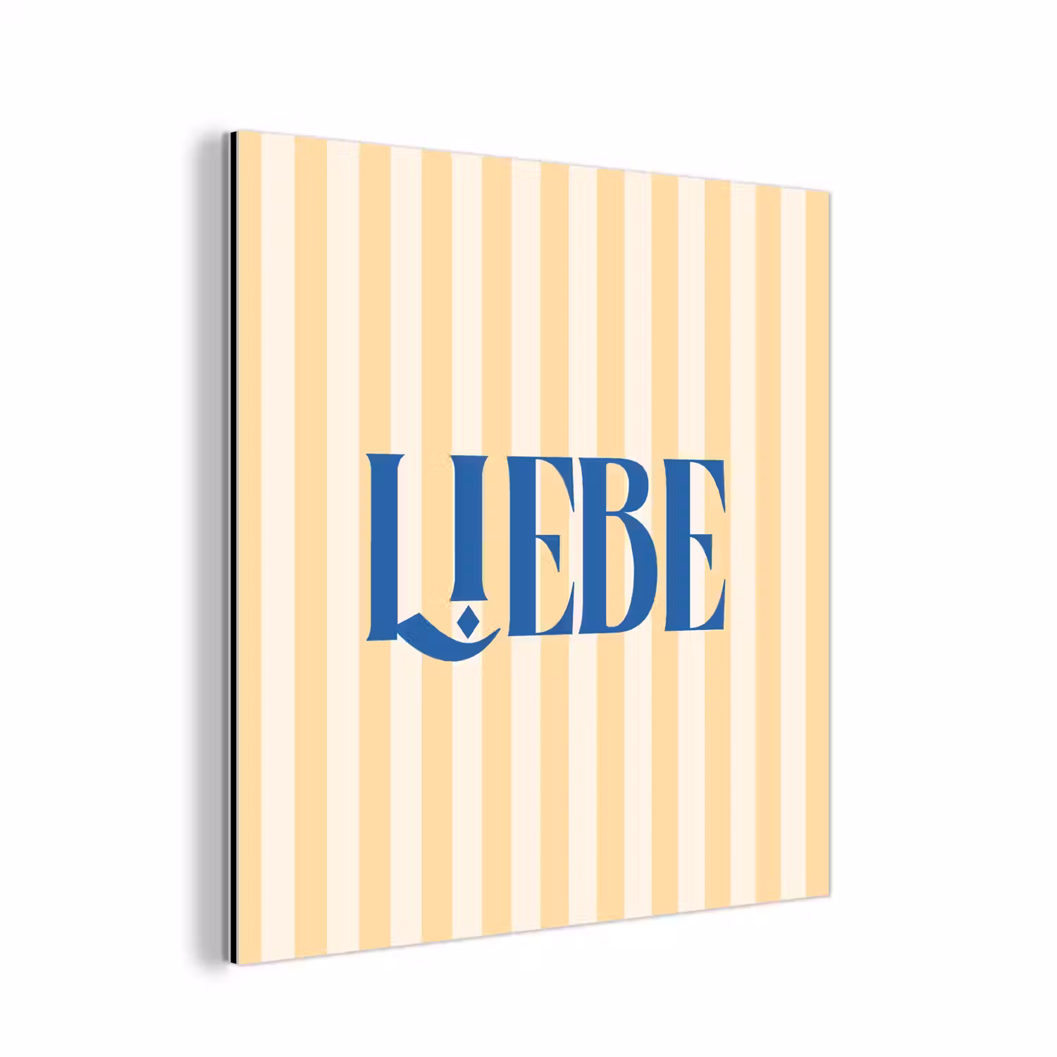 Blauw - Geel - Strepen - Liebe aluminium wit klein -3d