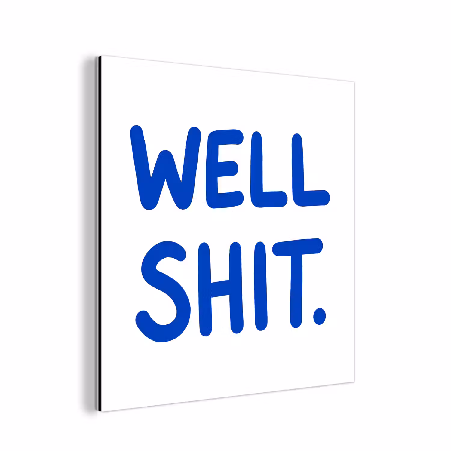 Blauw - Quote - Wit aluminium wit klein -3d
