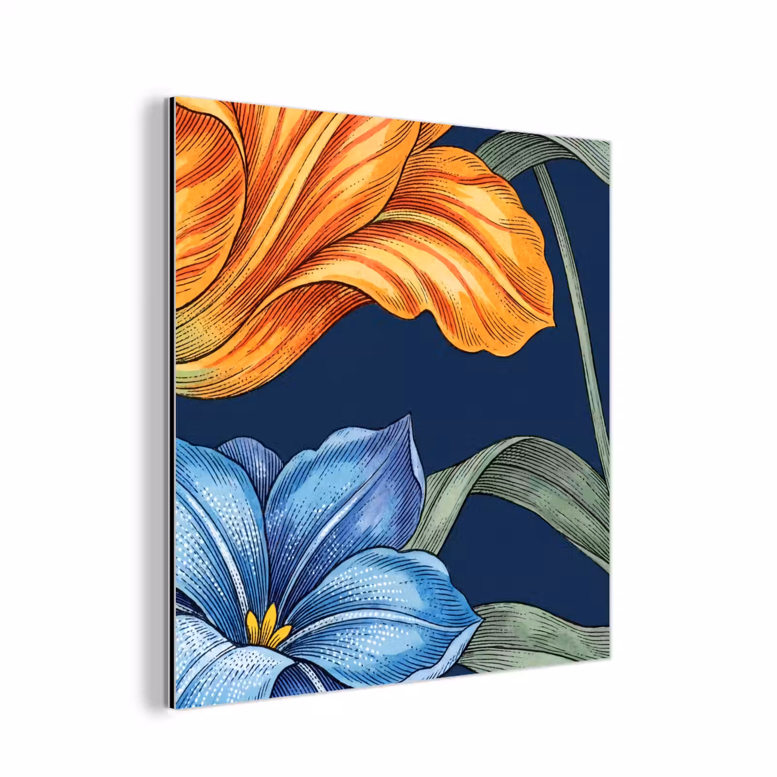Aluminium schilderij - Bloemen - Botanisch - Patroon — 1