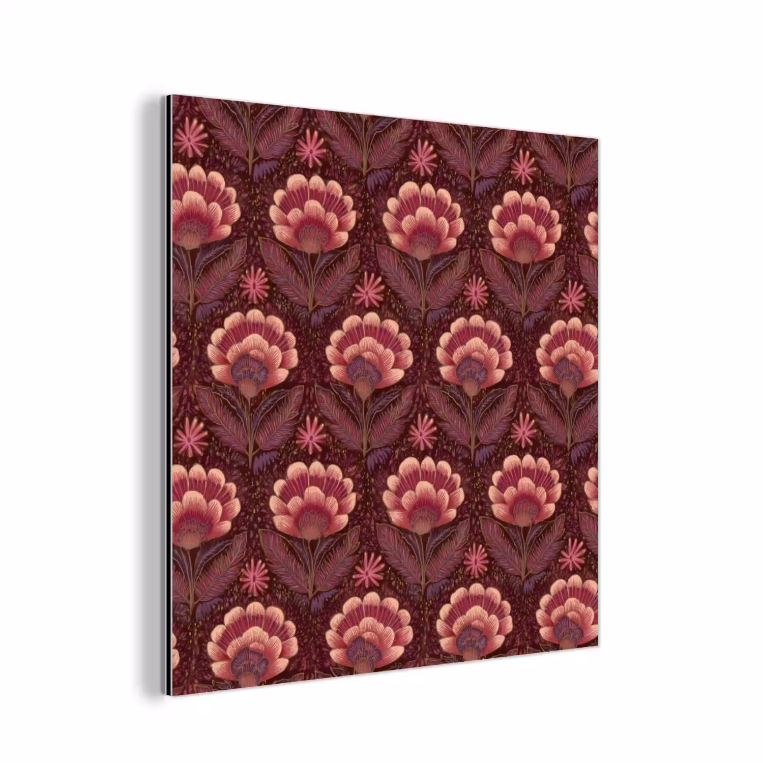 Bloemen - Waaier - Paars aluminium wit klein 46 -3d