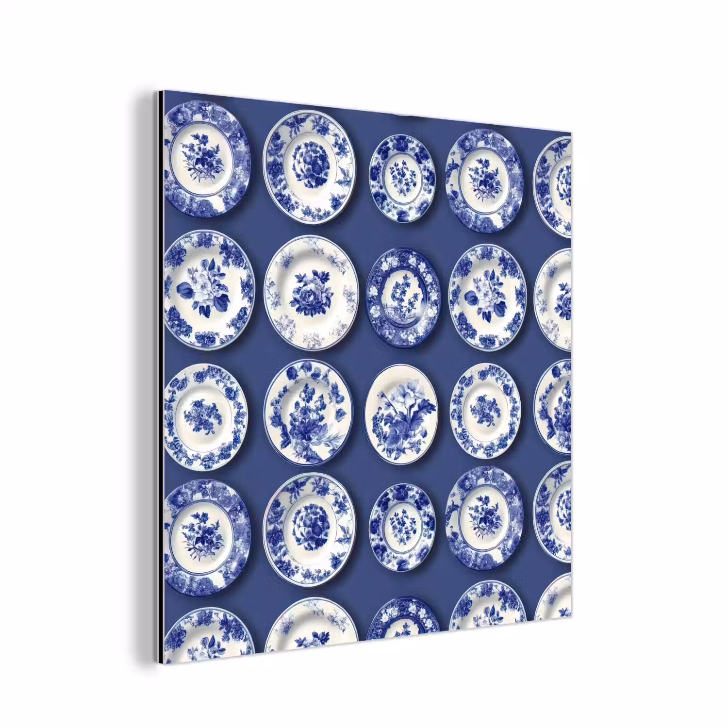 Borden - Floraal - Blauw aluminium wit klein 46 -3d