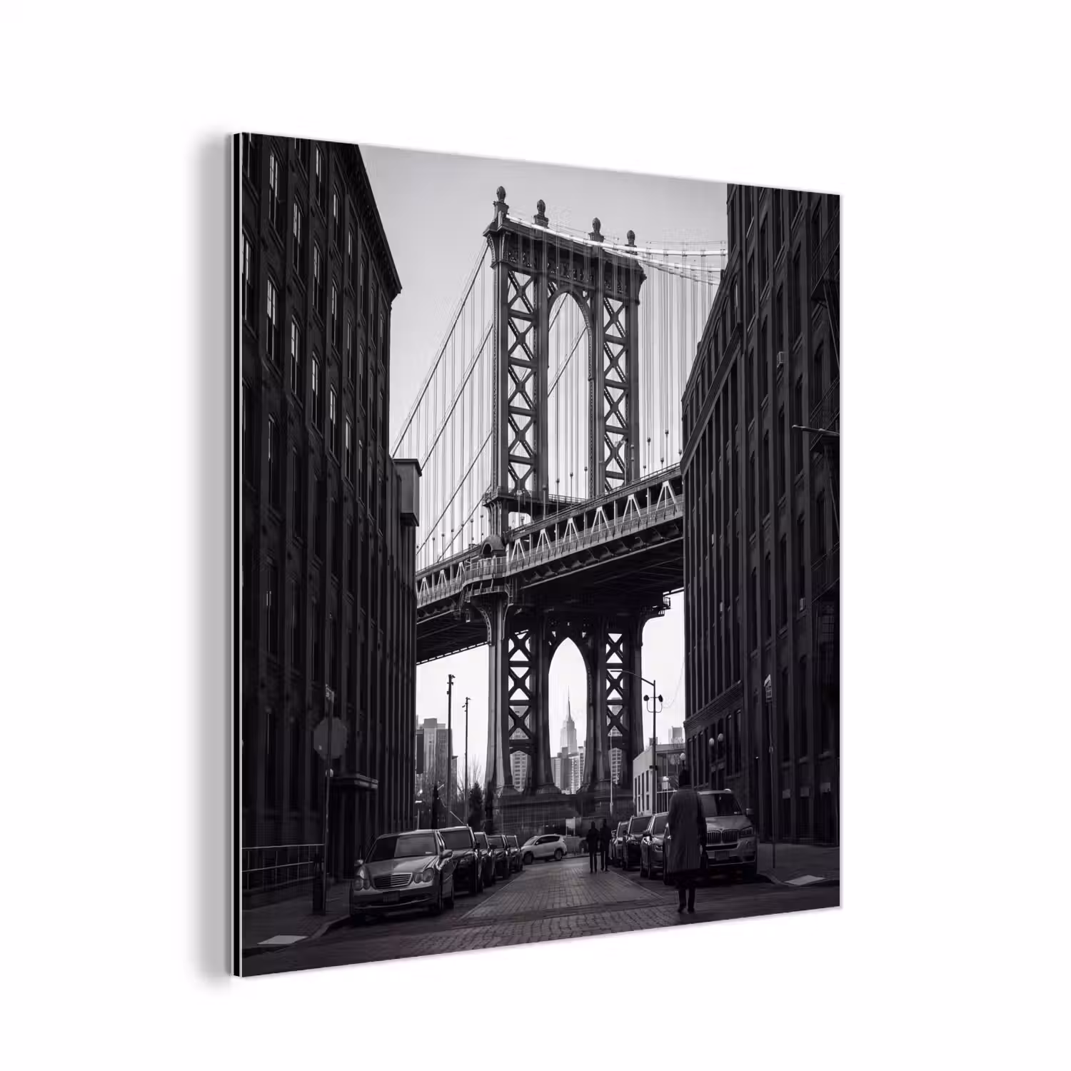 Brug - Stad - Architectuur - Modern - Zwart-wit aluminium wit klein -3d