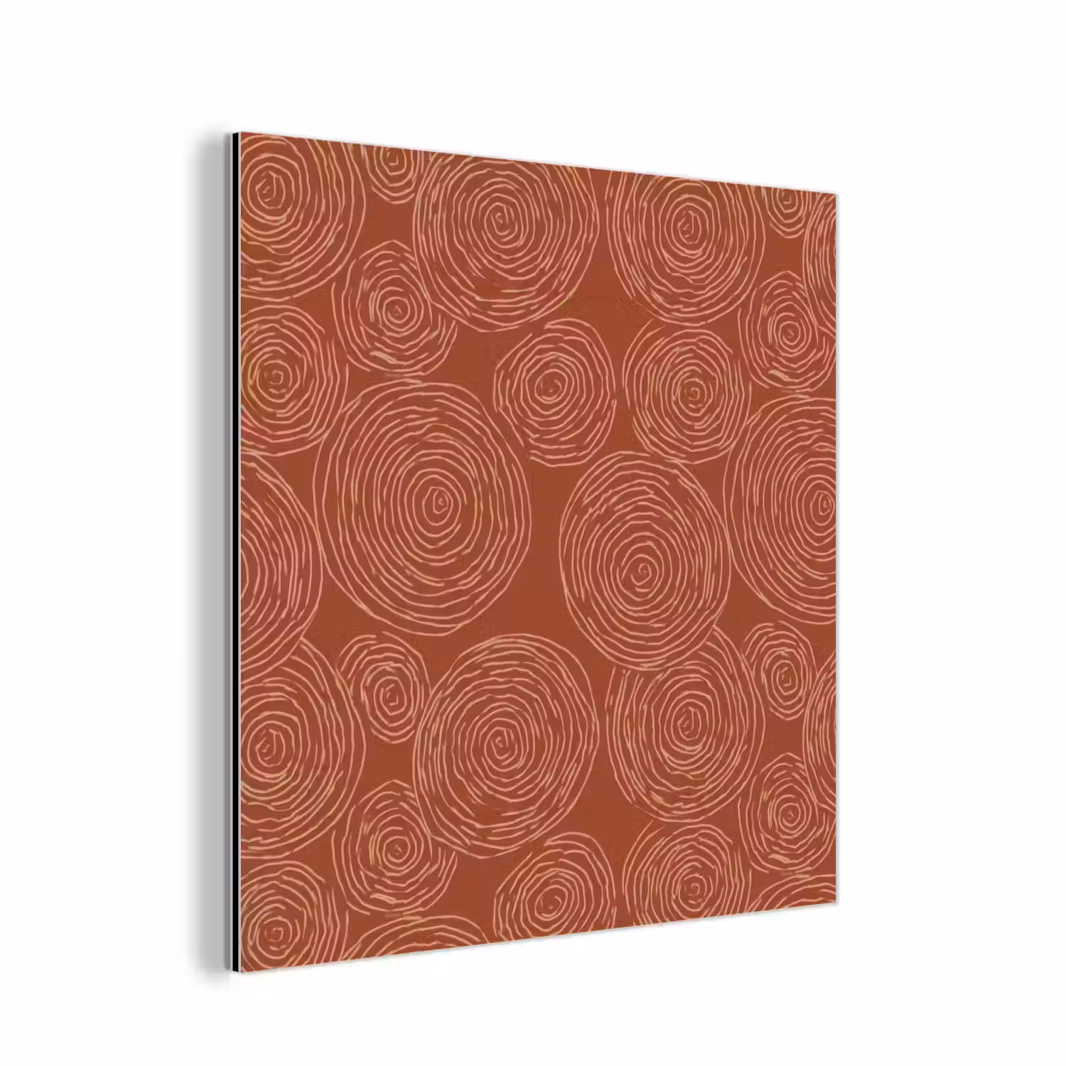 Cirkels - Abstract - Artistiek - Terracotta aluminium wit klein 46 -3d