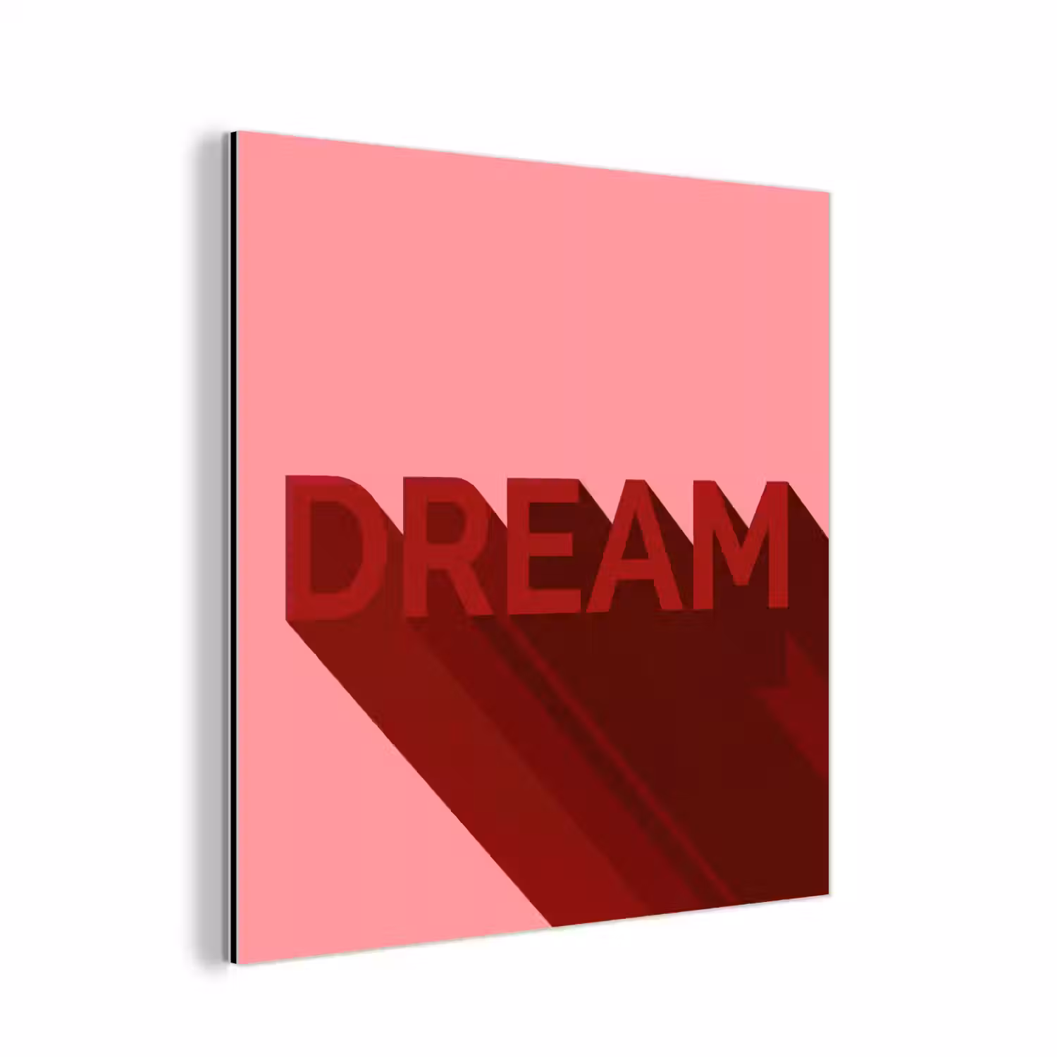 Dream - 3D - Rood - Roze aluminium wit klein -3d