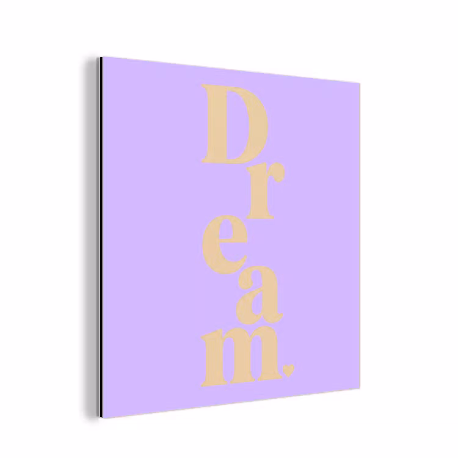 Dream - Paars - Typografisch aluminium wit klein -3d
