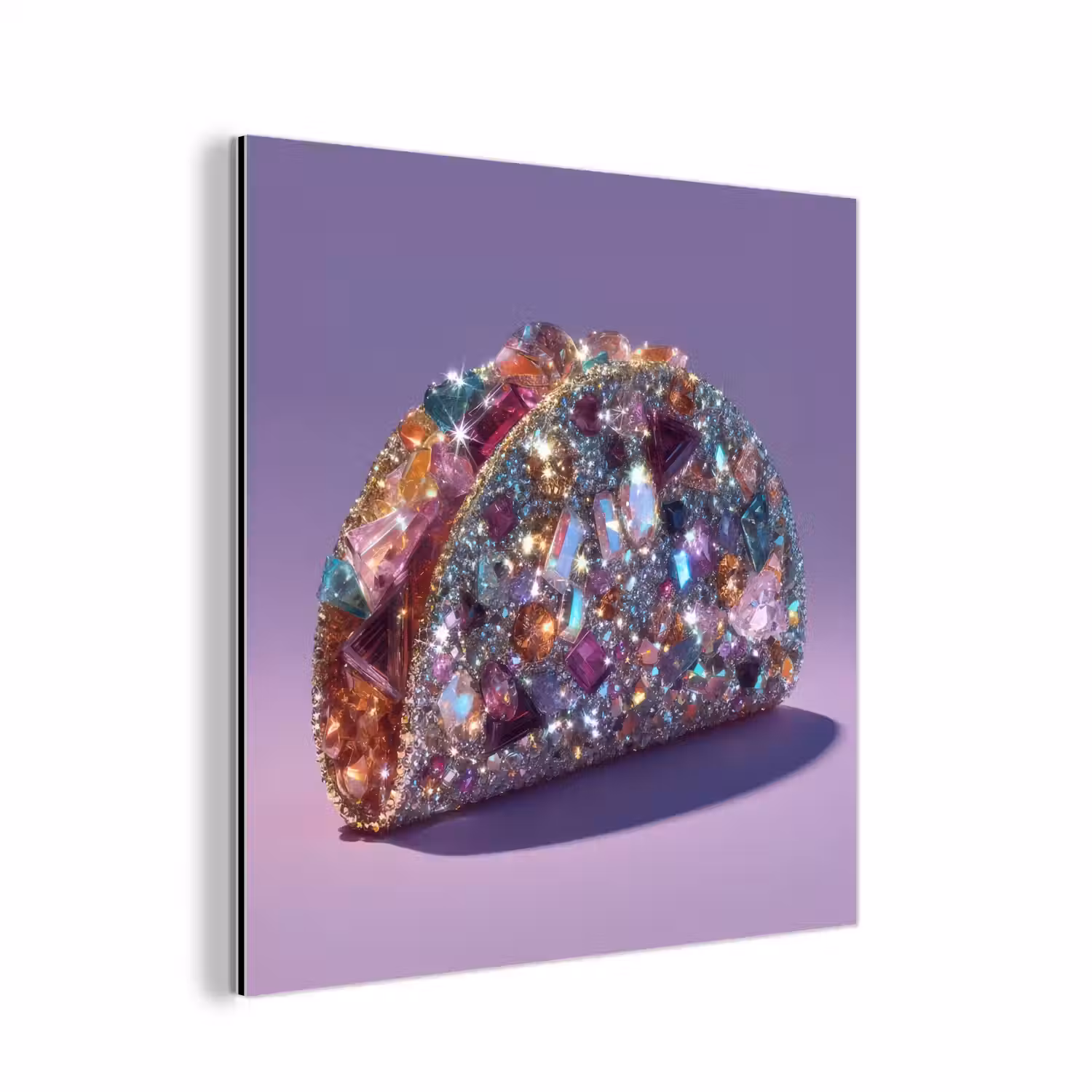 Edelstenen - Glitters - Paars - Kleurrijk aluminium wit klein -3d
