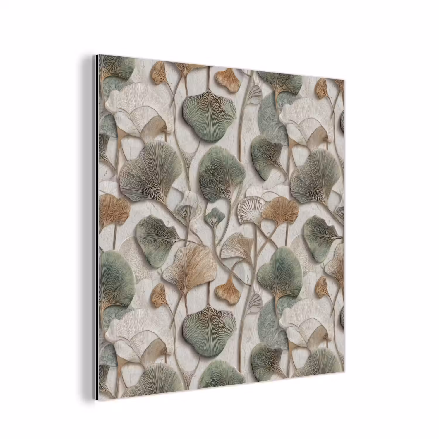 Elegant - Bladeren - Groen aluminium wit klein 46 -3d