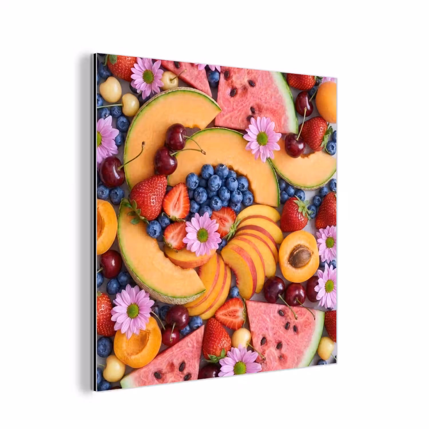 Eten - Fruit - Zomer - Kleurrijk aluminium wit klein -3d