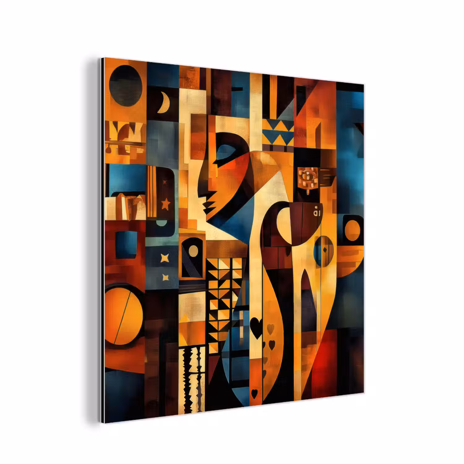 Figuren - Abstract - Symbolen aluminium wit klein -3d